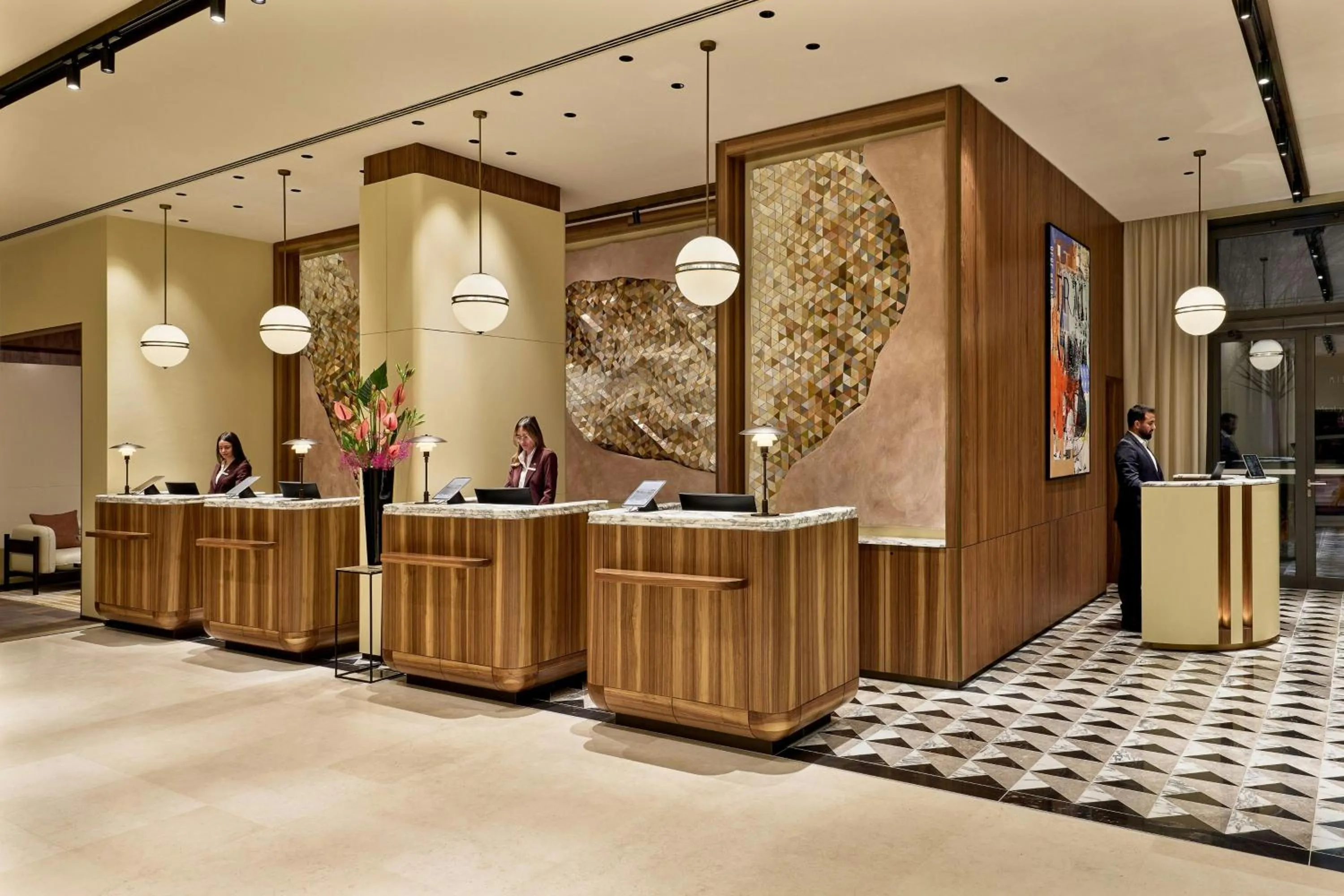 Lobby or reception in Berlin Marriott Hotel