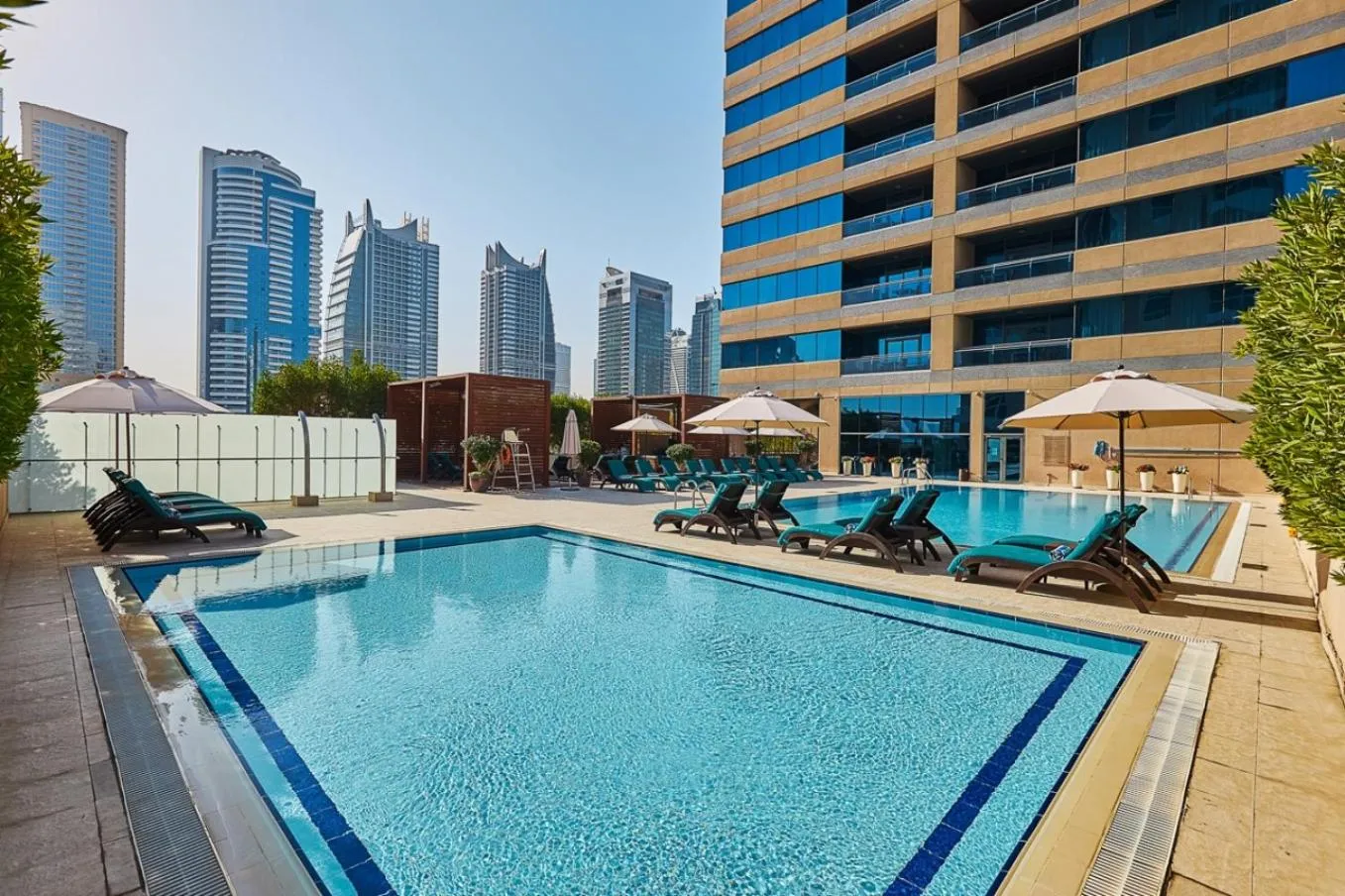Swimming pool in Radisson Blu Residence, Dubai Marina