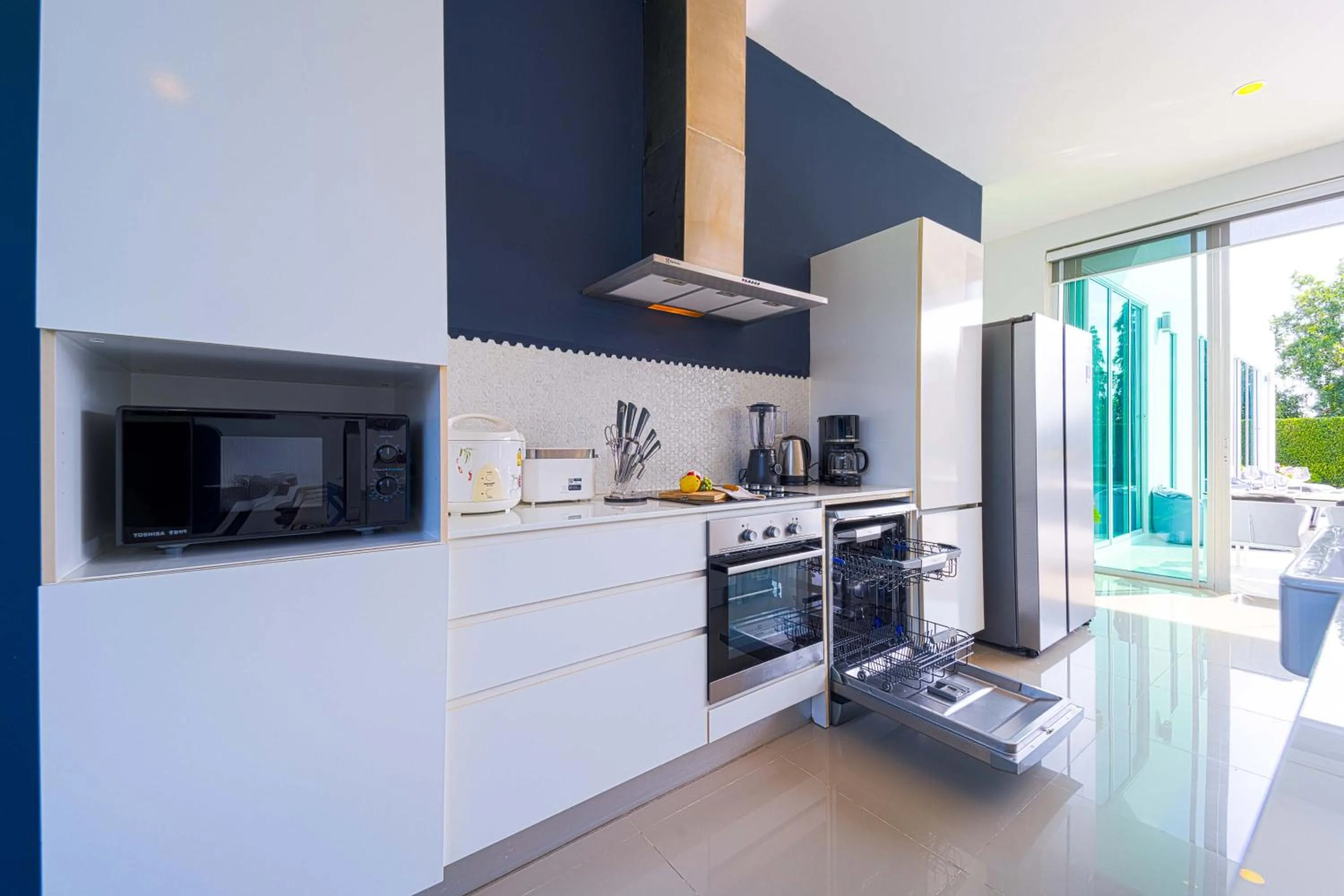 Kitchen or kitchenette in Harmony Villa 5 Bedroom Modern Pool Villa - KH-A7