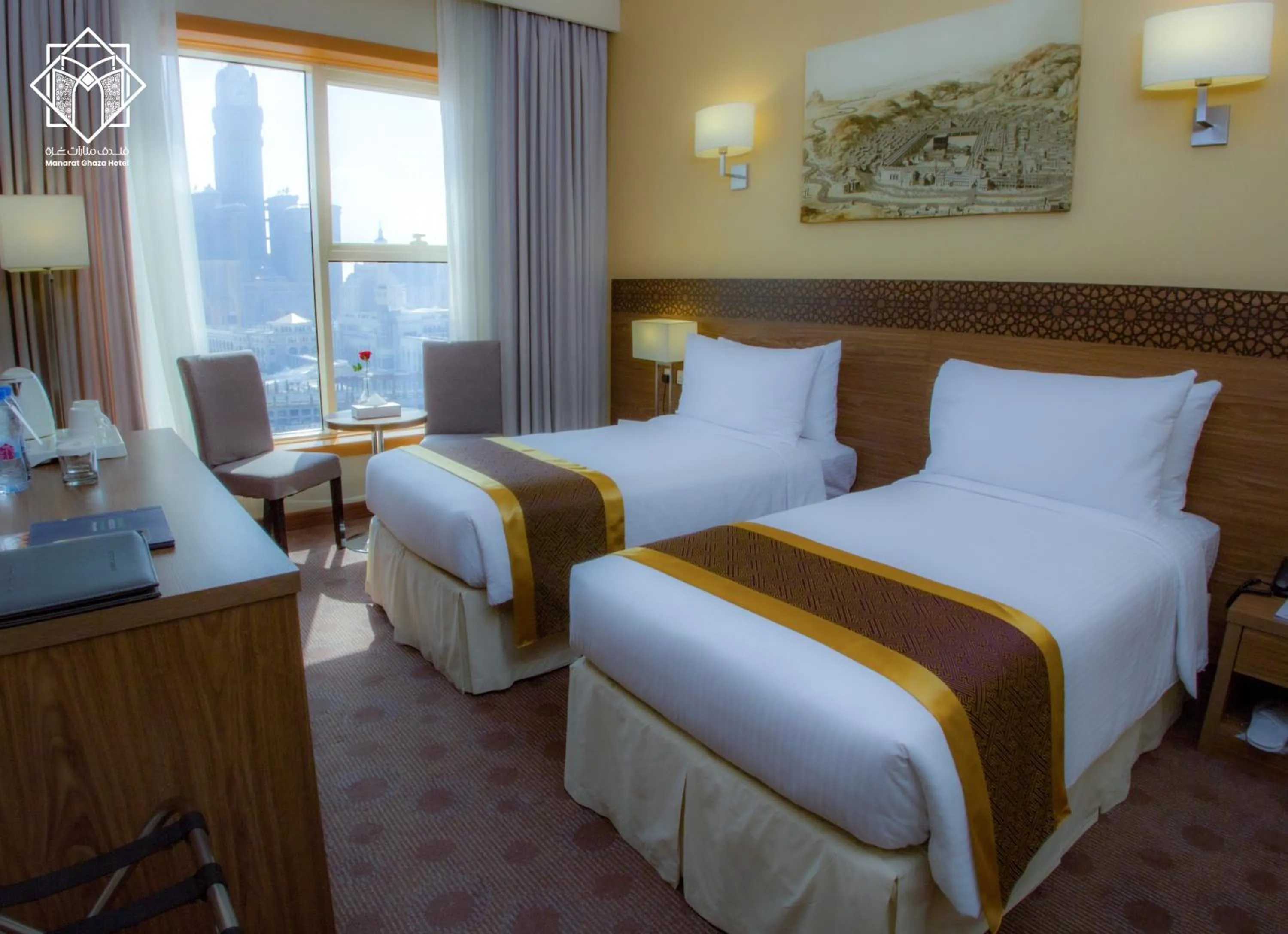 Bedroom, Bed in Manarat Gaza Hotel - Al Haram Tower