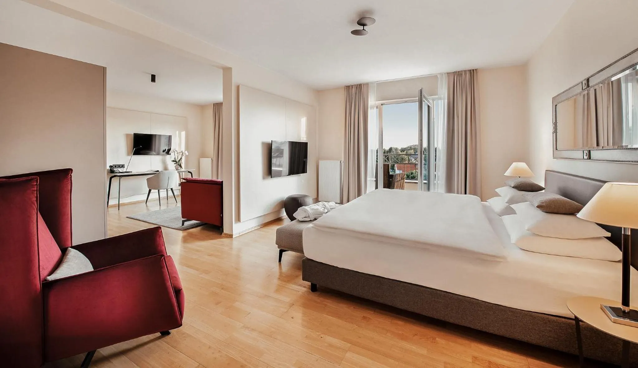 Bed in Hotel Villa Medici