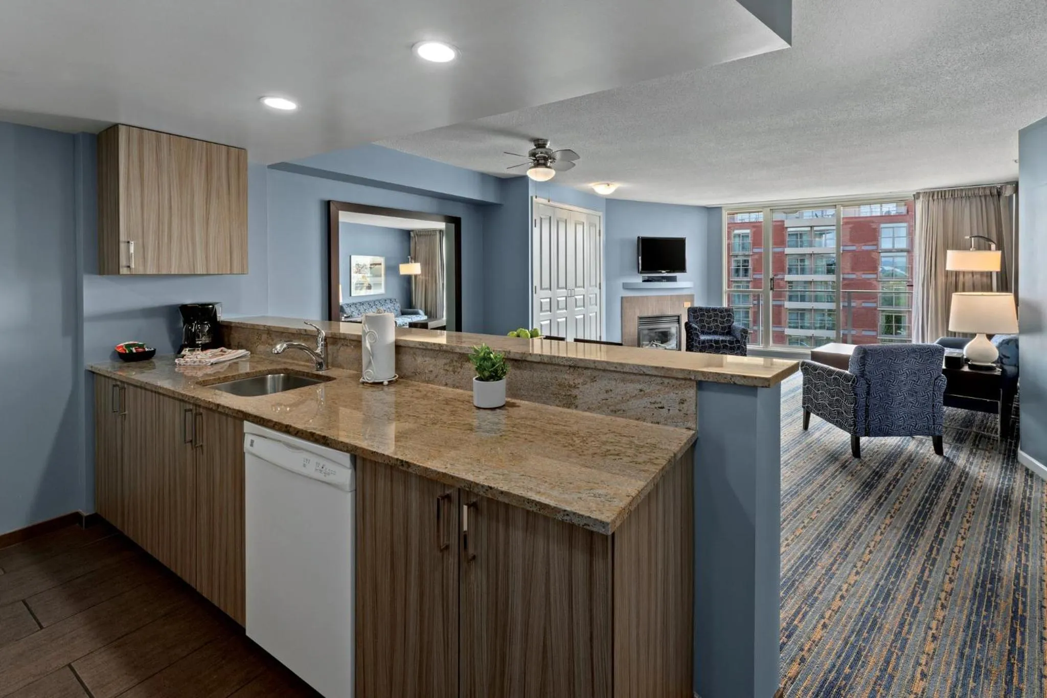 Communal kitchen in WorldMark Victoria