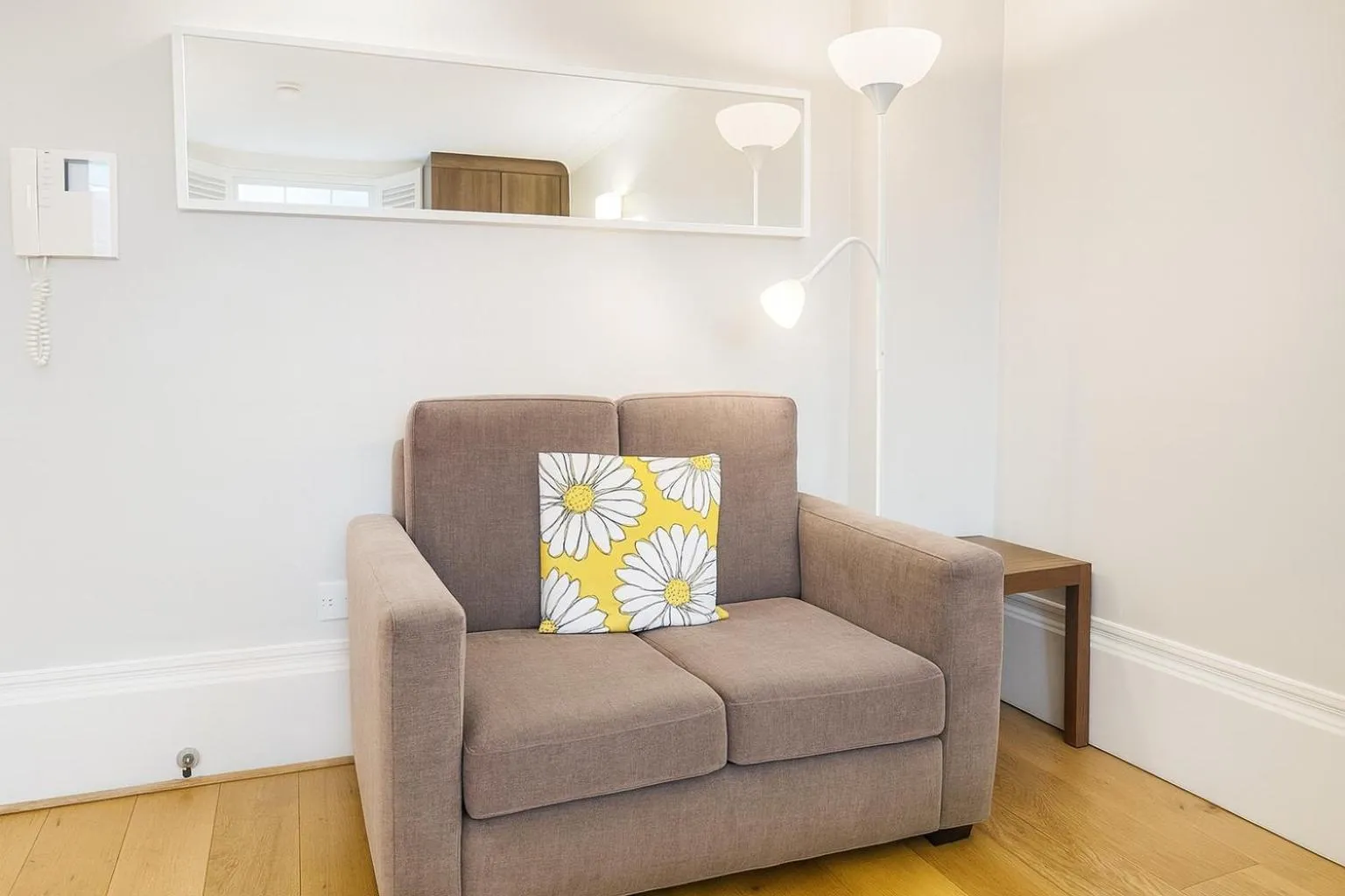 Seating area in Queen Victoria Apartments