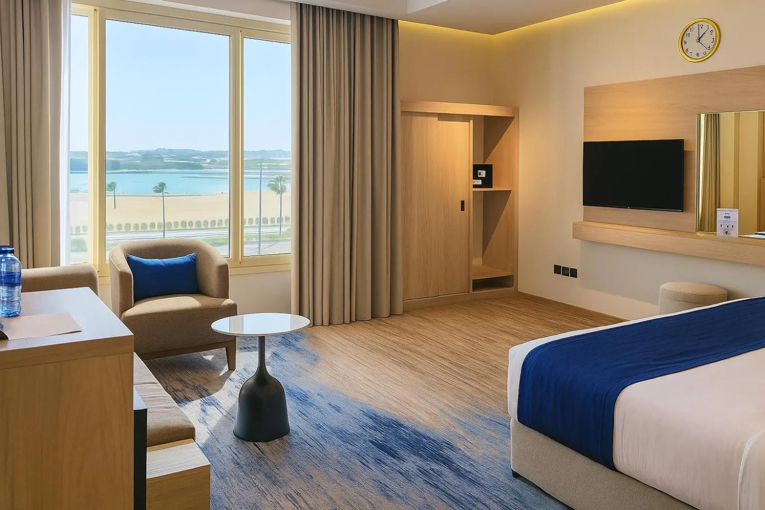 TV and multimedia, Bed in Elite Served Apartments Al Cornich