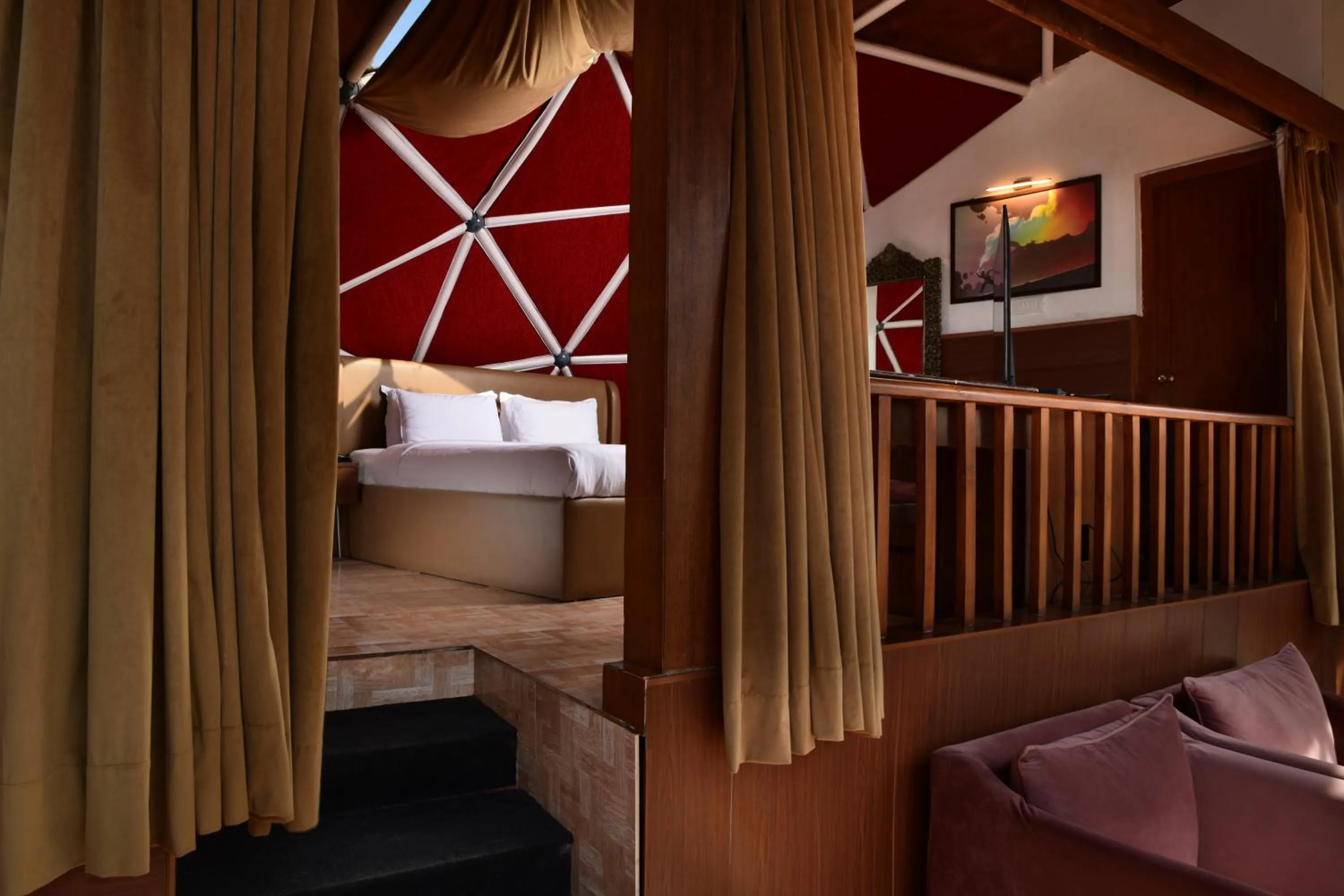 Bedroom, Bed in Tarika Resort & Spa , Chail