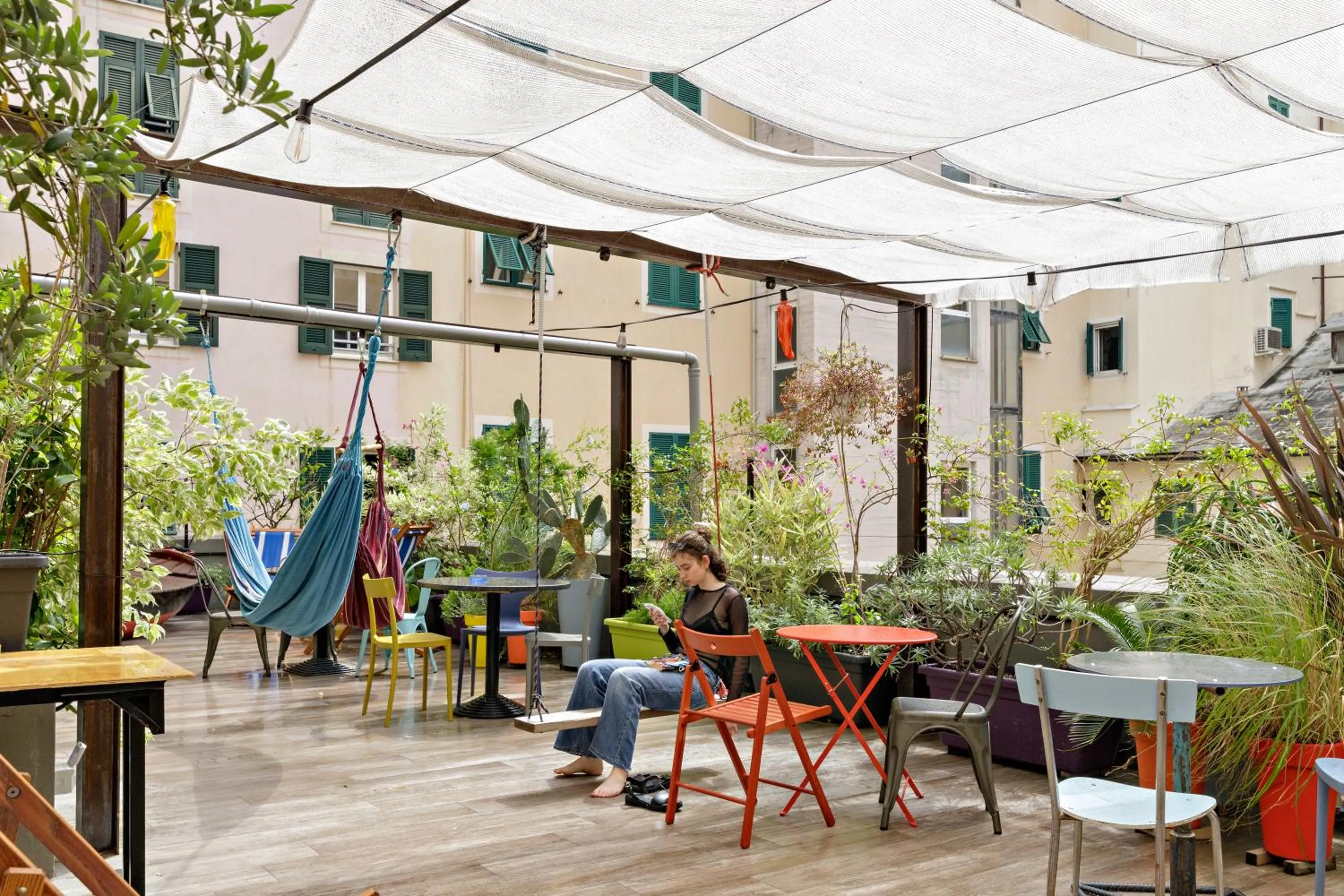 Patio in Ostello Bello Genova