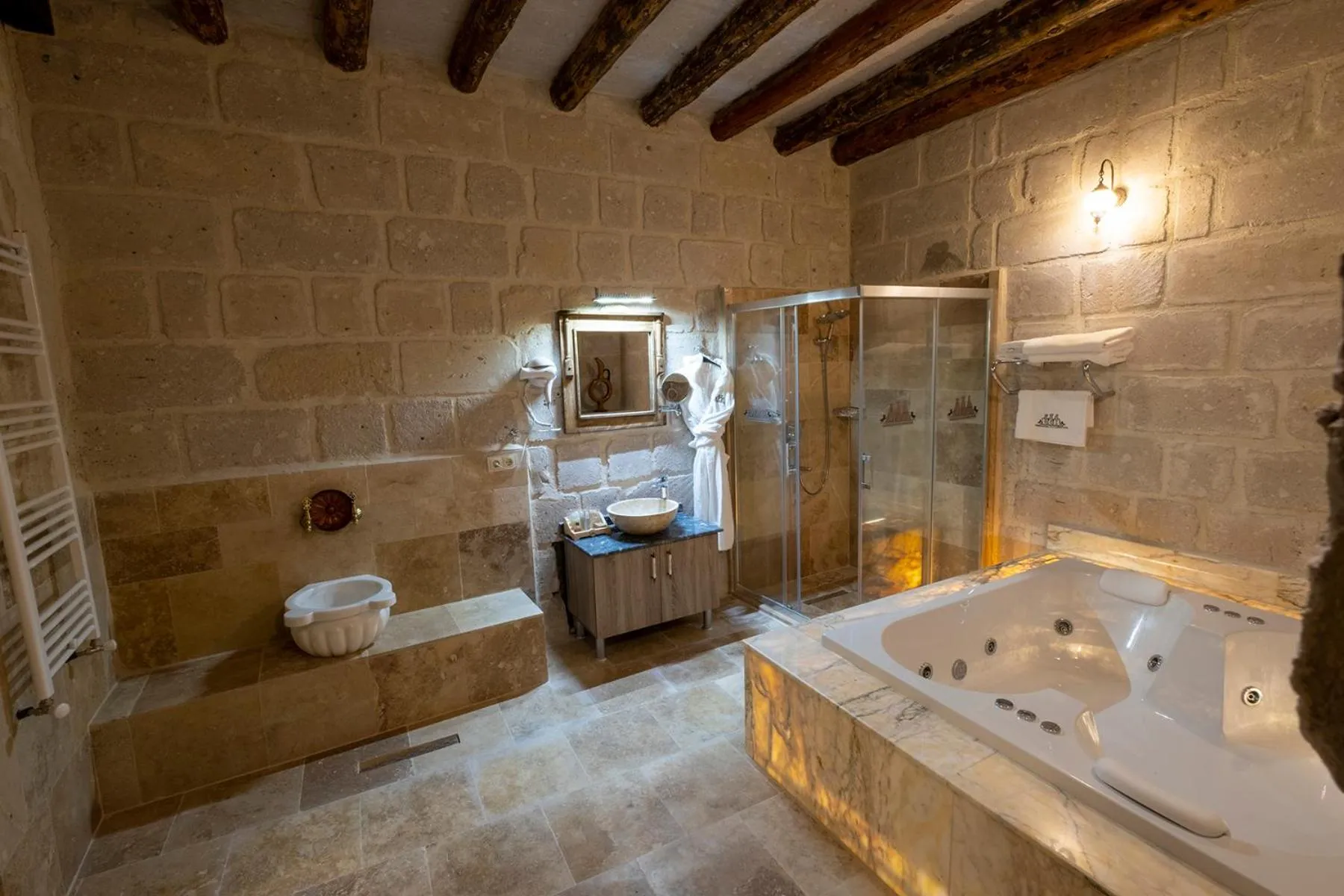 Bathroom in Underground Cave Suites Hotel