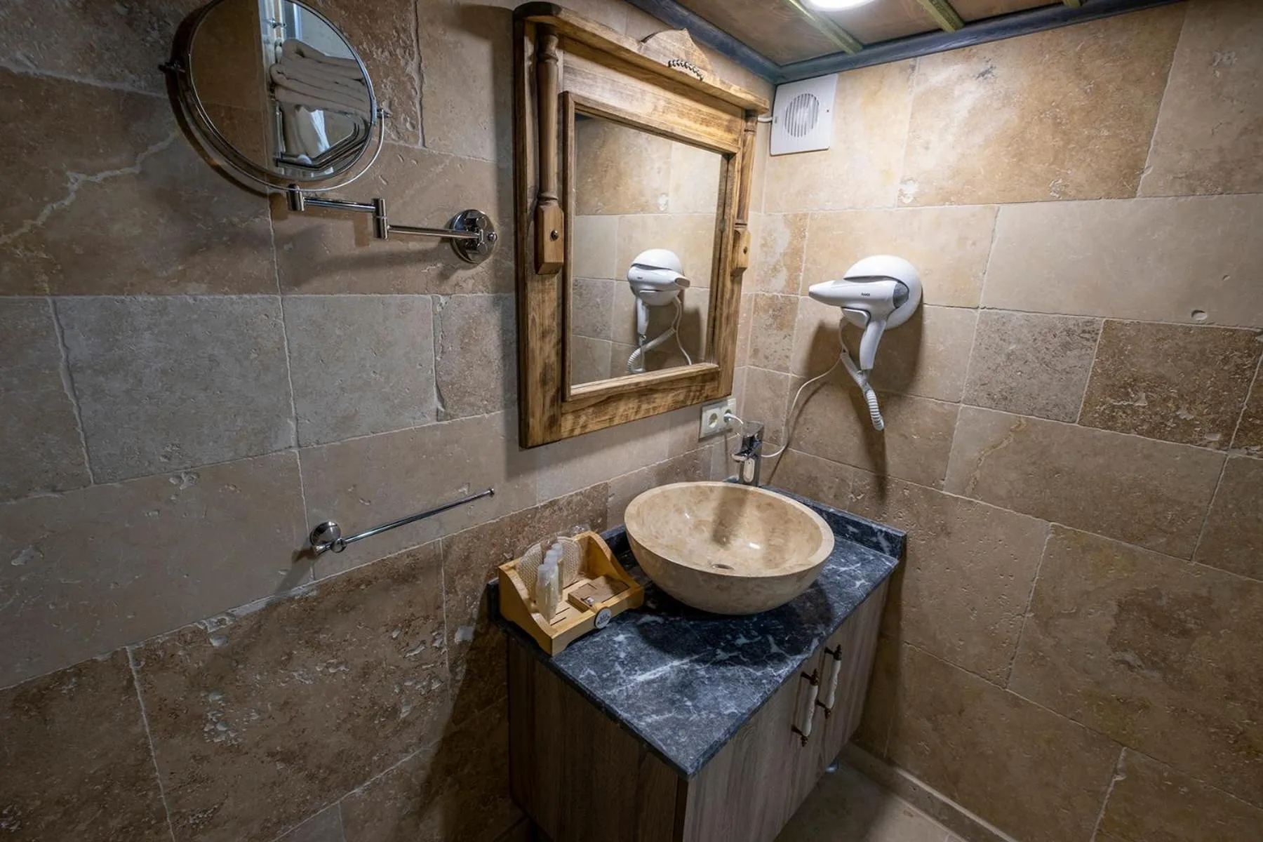 Bathroom in Underground Cave Suites Hotel