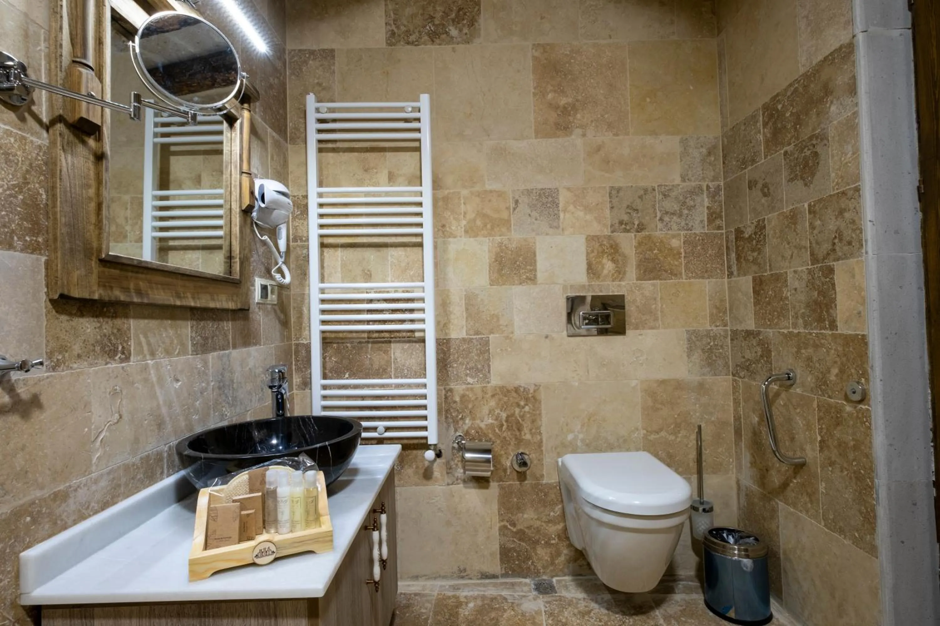 Toilet in Underground Cave Suites Hotel