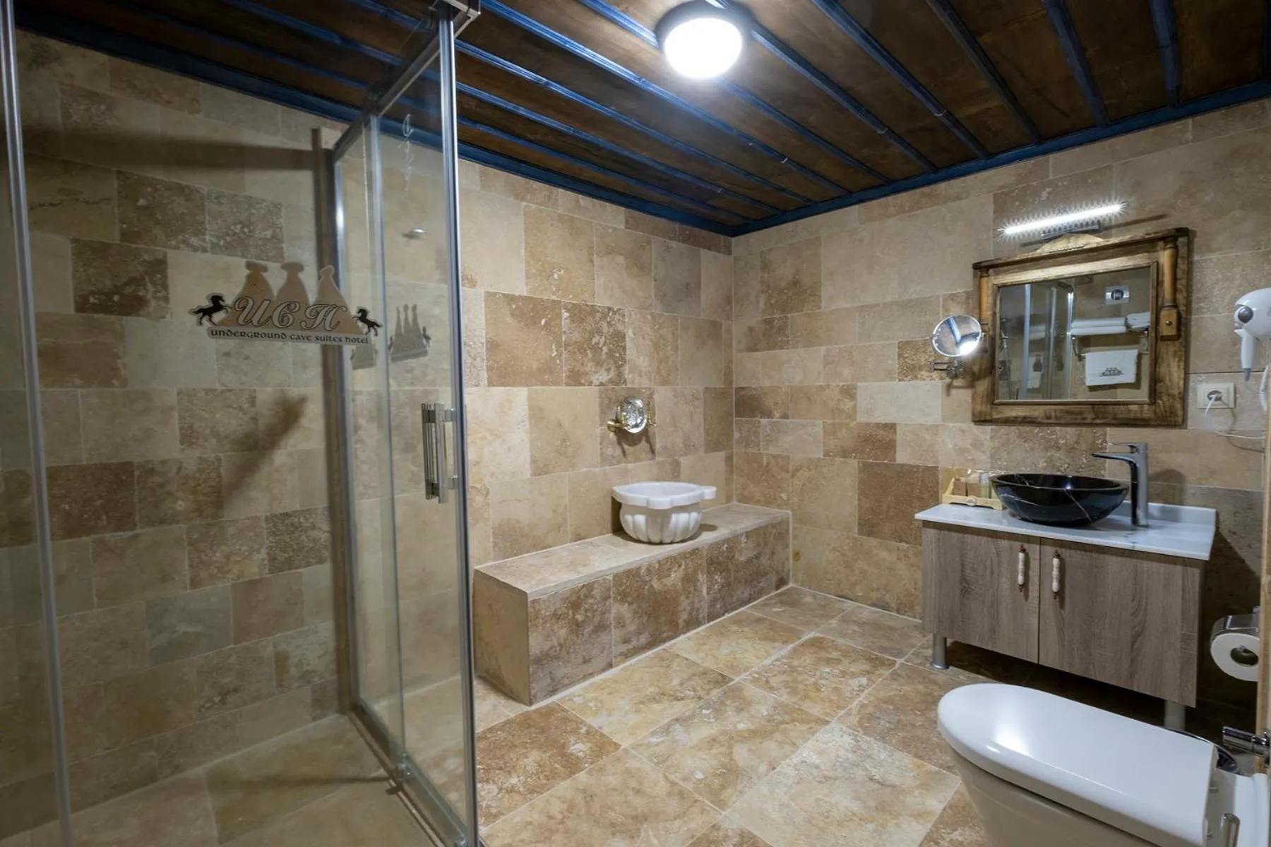 Bathroom in Underground Cave Suites Hotel