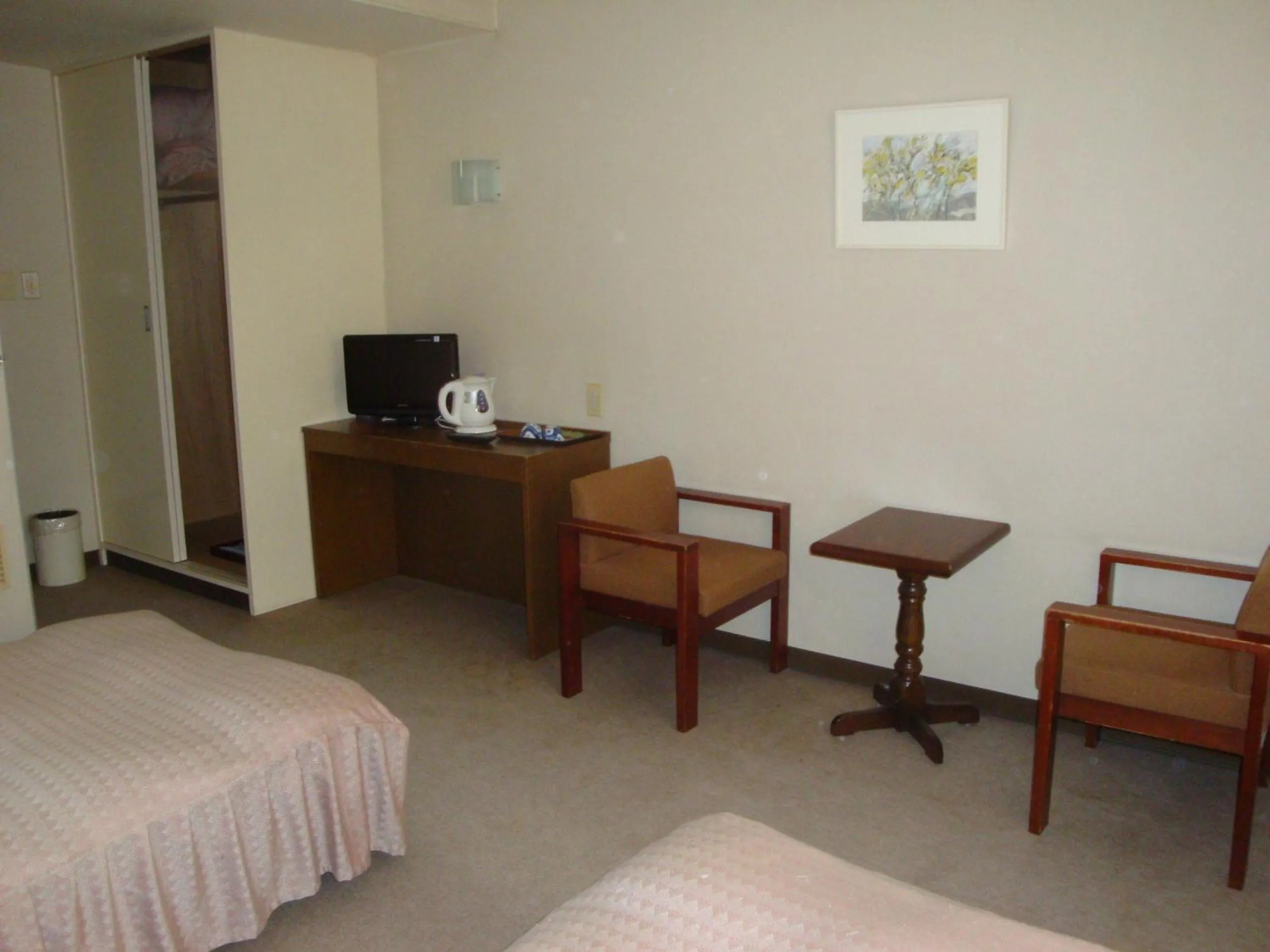 Decorative detail, Bed in Hotel La Montagne Furuhata