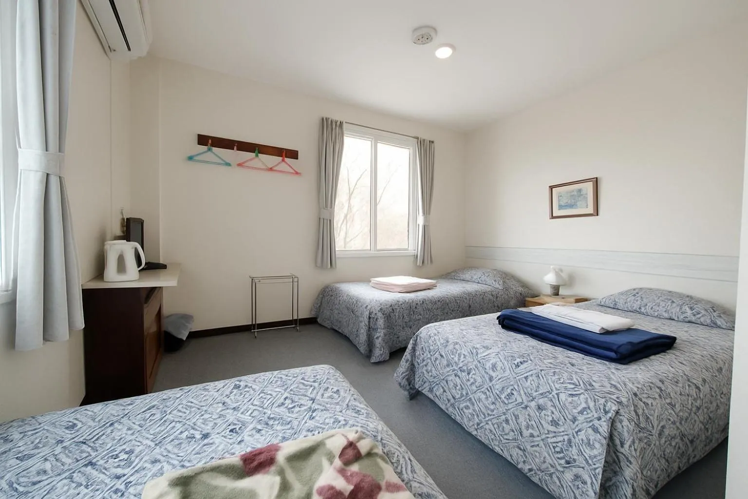 Bed in Hakuba King Hotel