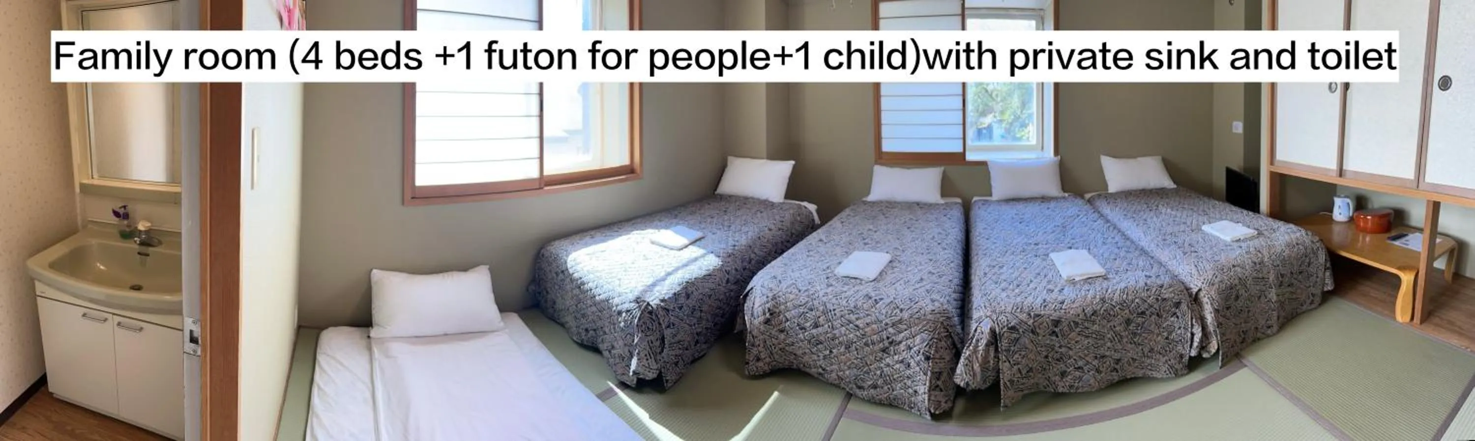 Bed in Hakuba King Hotel