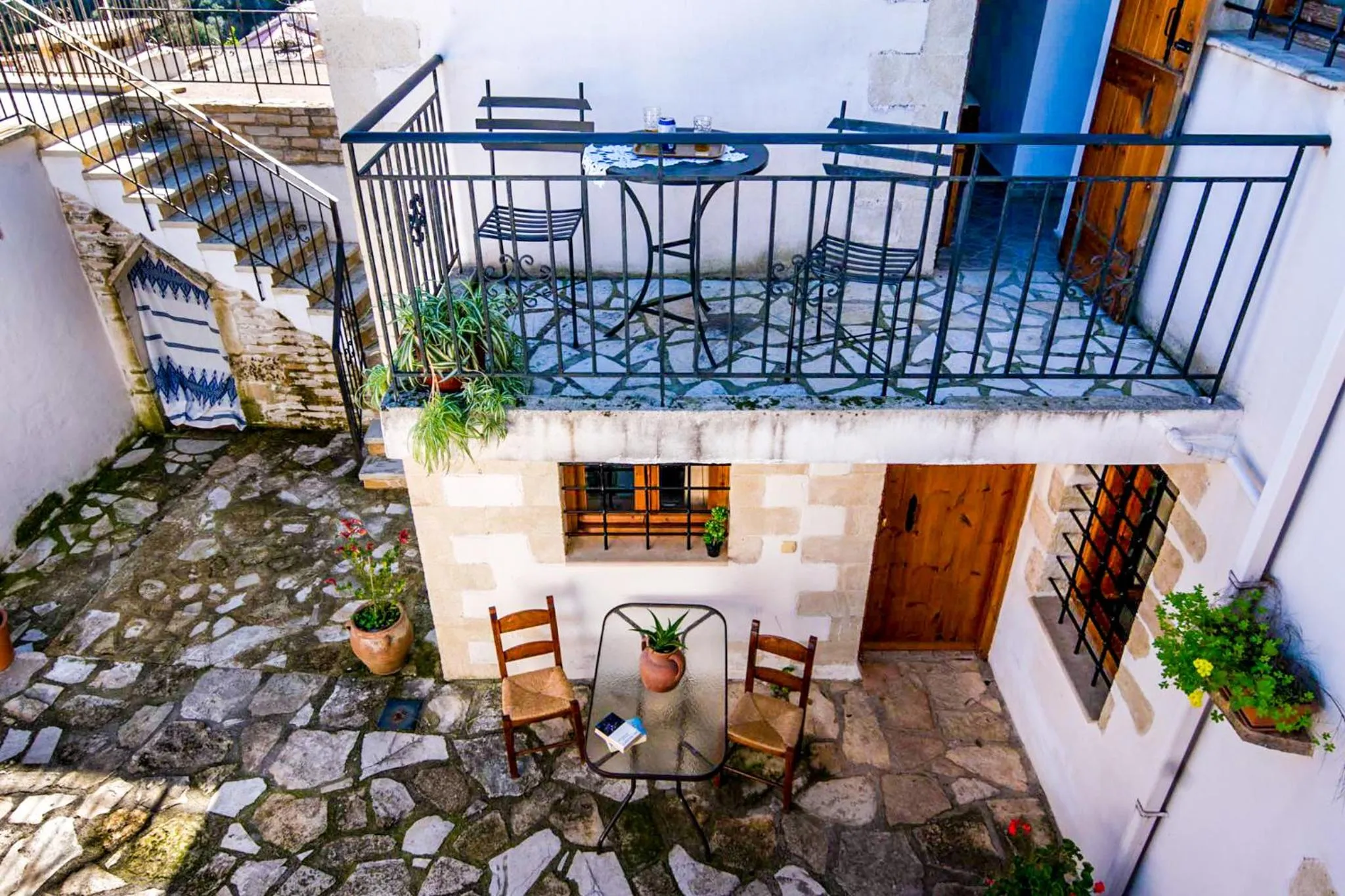Bird's eye view in Vafes Traditional Stone Houses