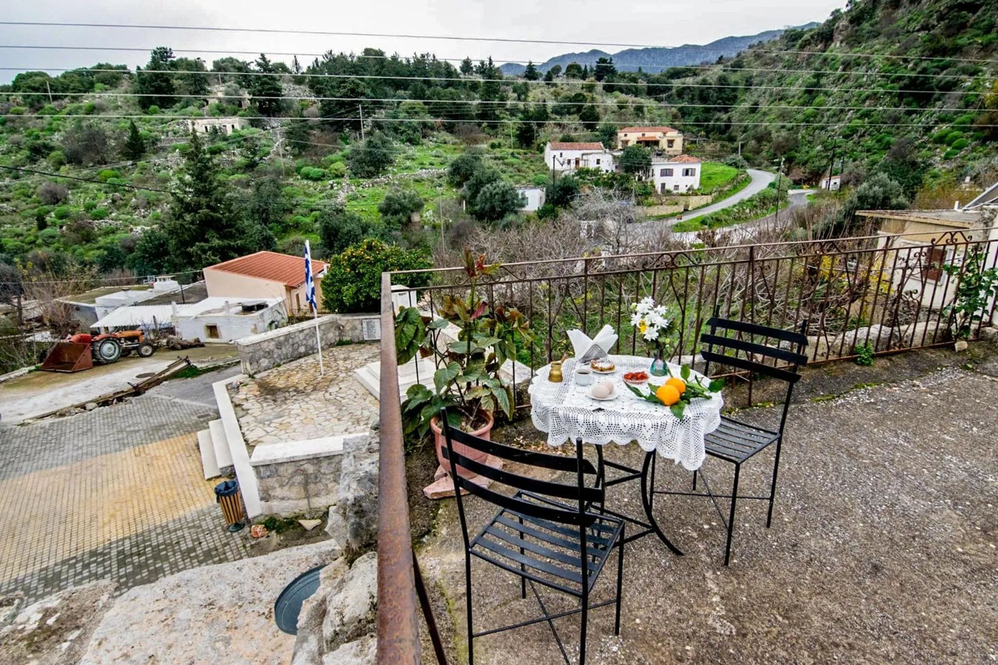 Balcony/Terrace in Vafes Traditional Stone Houses