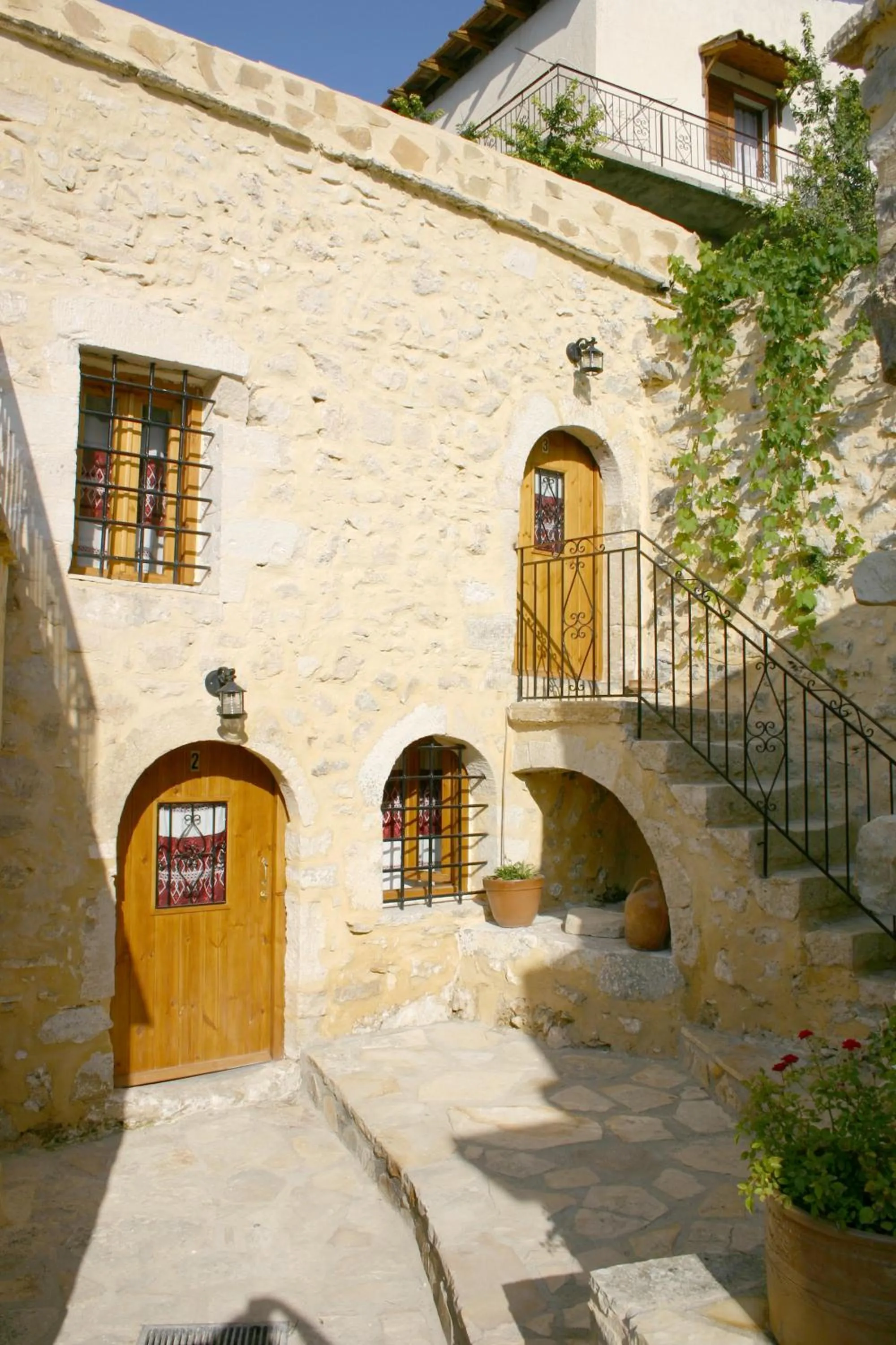 Facade/entrance in Vafes Traditional Stone Houses