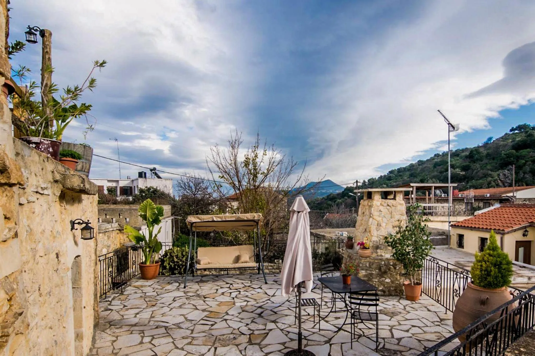 Balcony/Terrace in Vafes Traditional Stone Houses