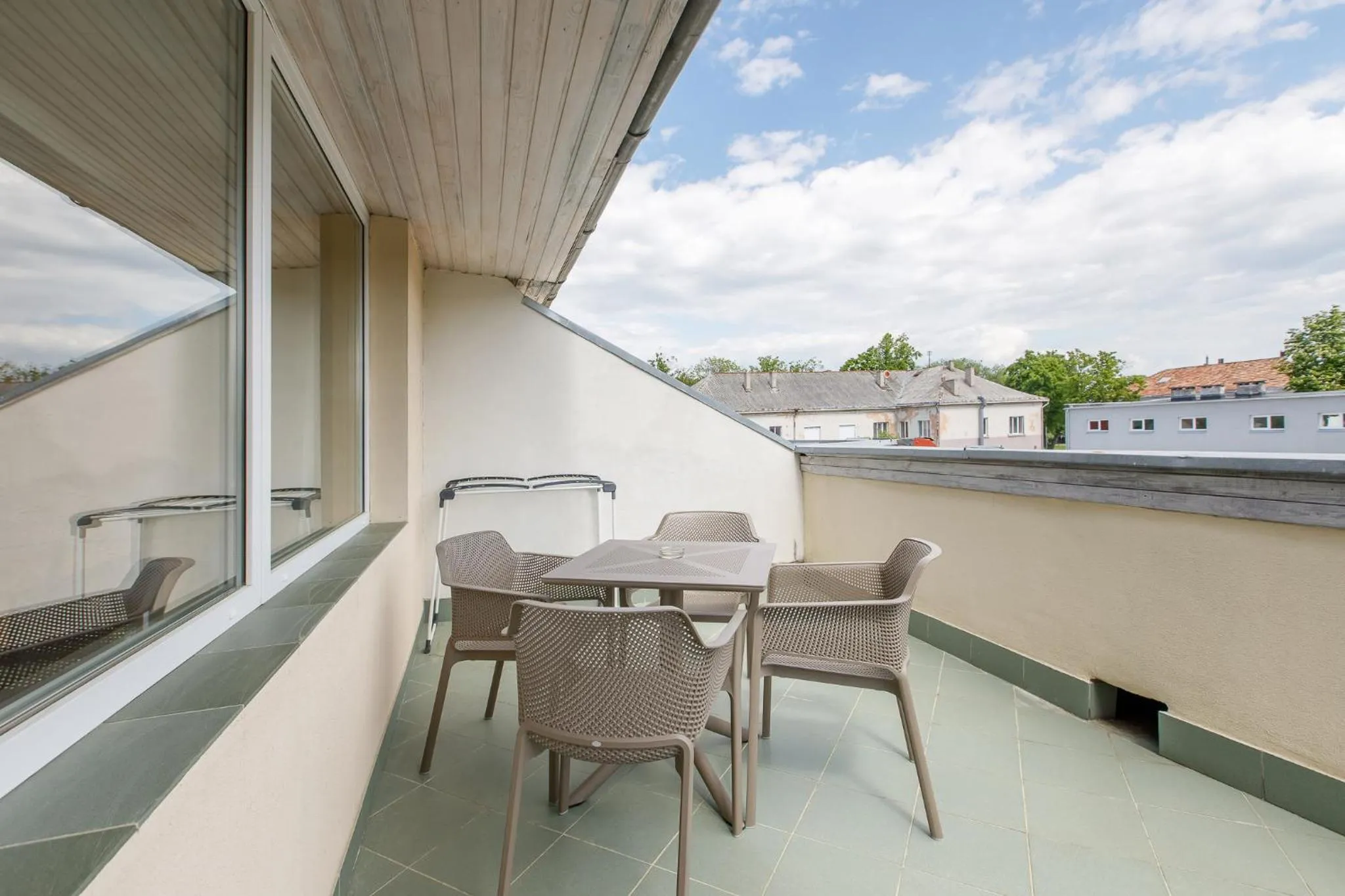 Balcony/Terrace in Viešbutis Prie Fontano