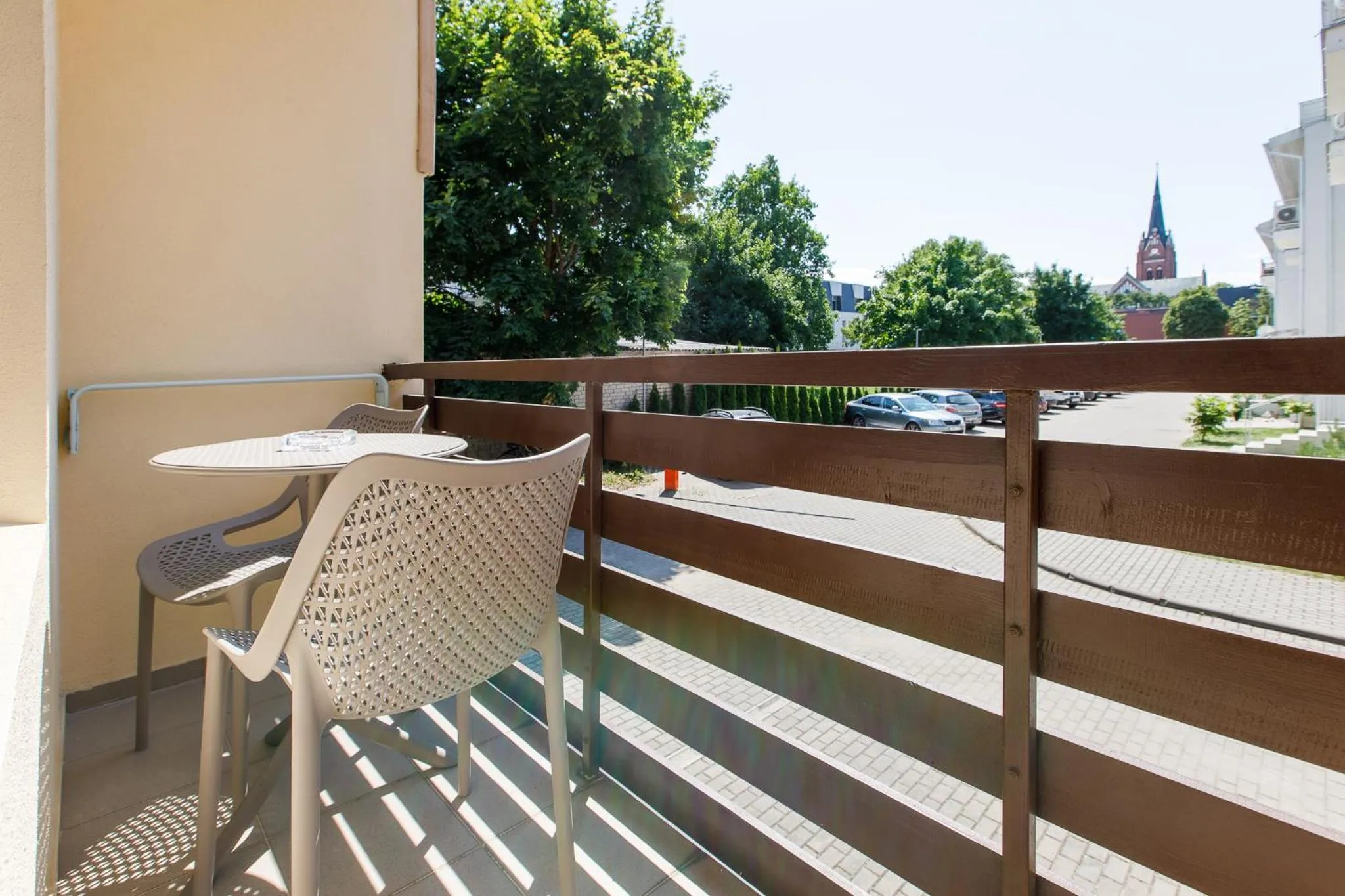 Balcony/Terrace in Viešbutis Prie Fontano