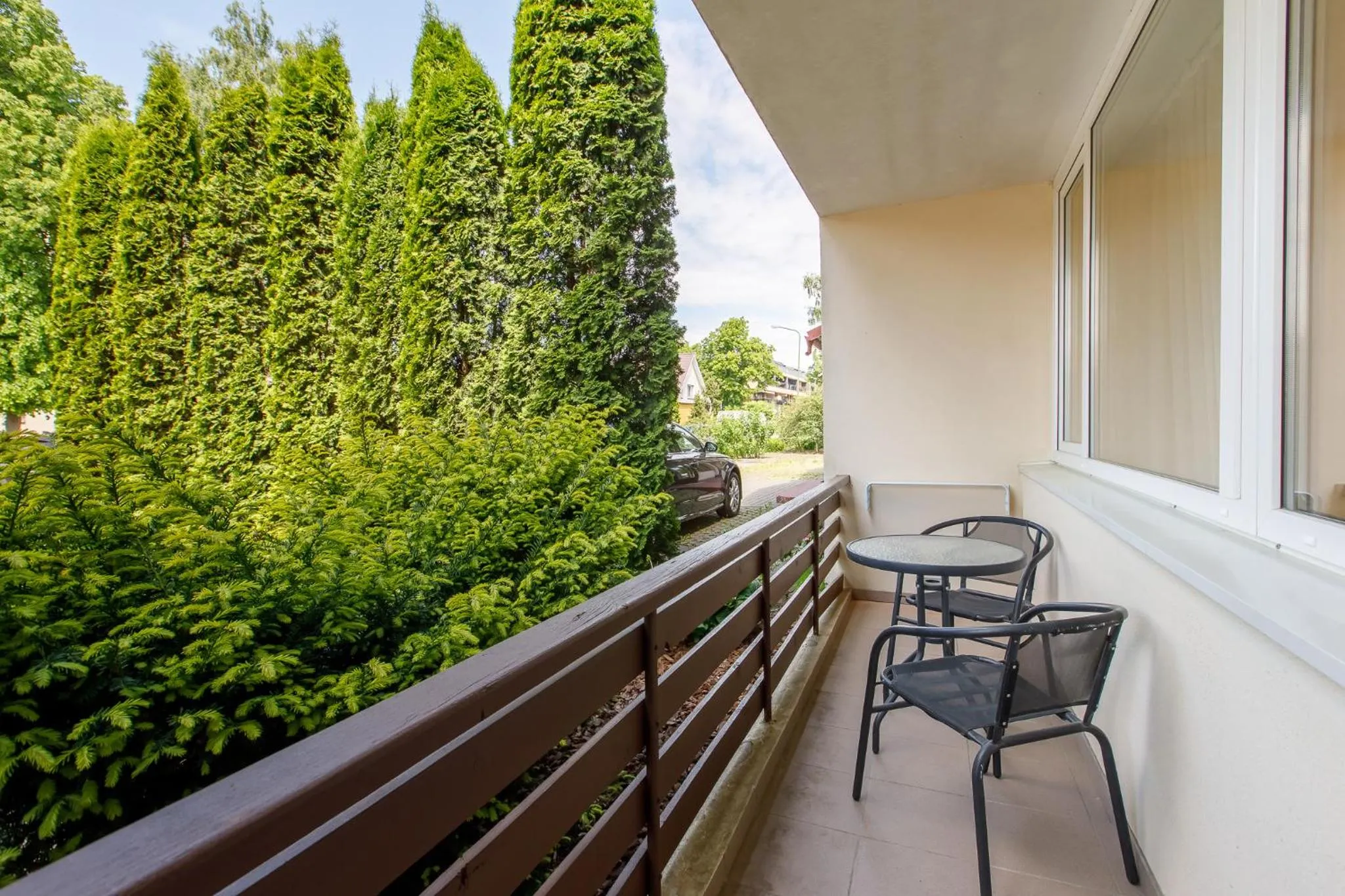 Balcony/Terrace in Viešbutis Prie Fontano