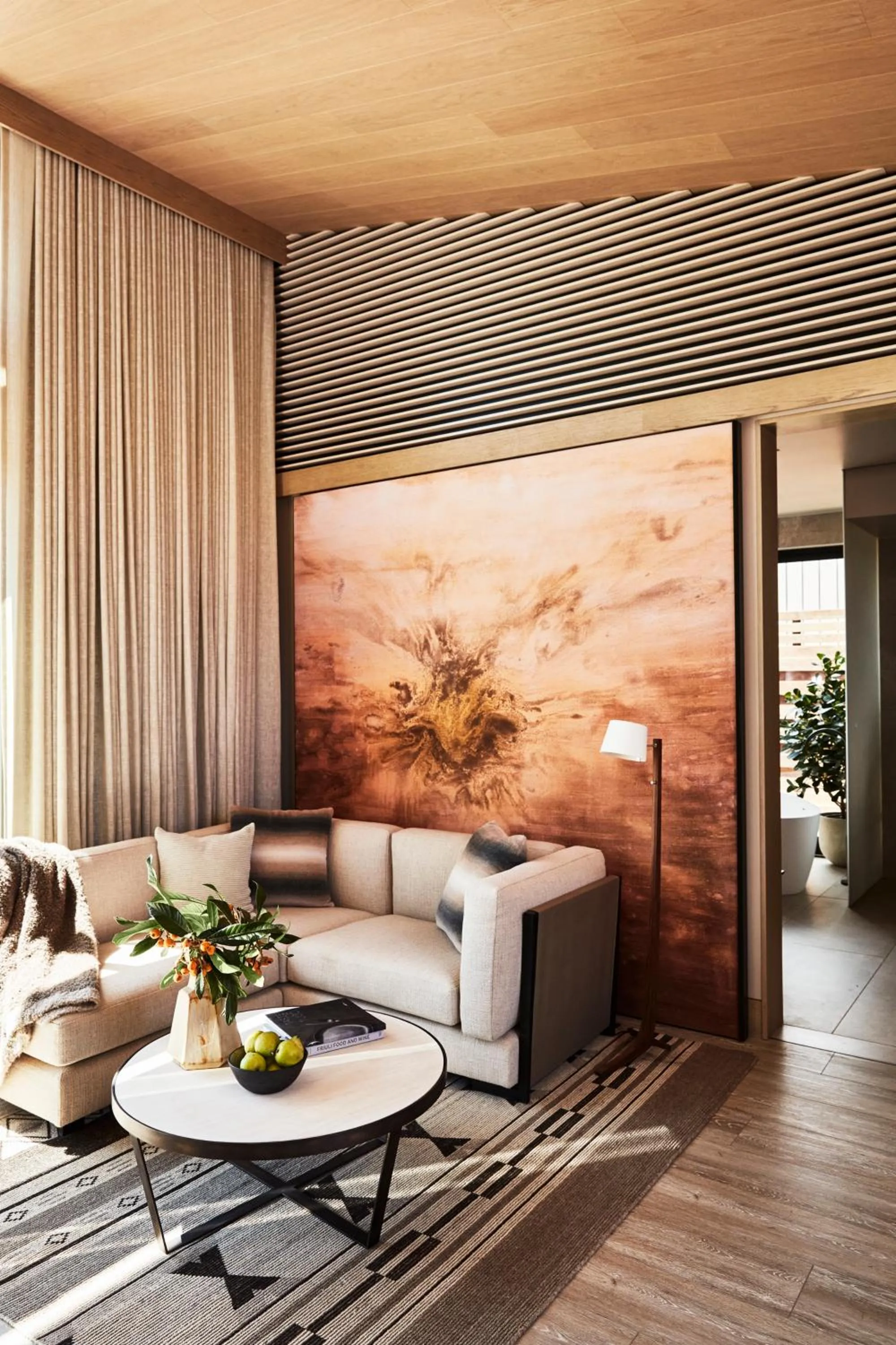 Living room in Stanly Ranch, Auberge Collection