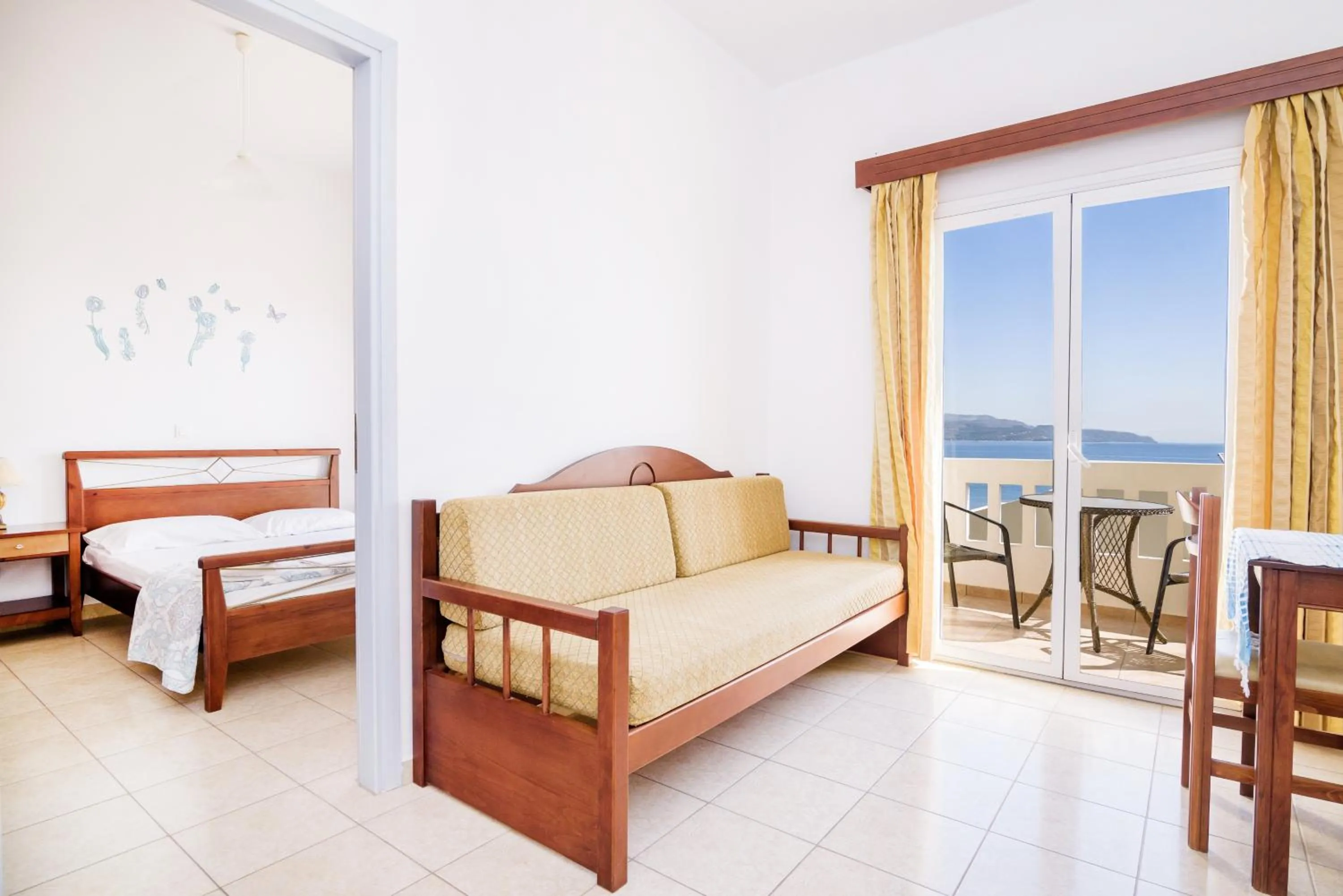 View (from property/room), Bed in Kalyves Bay
