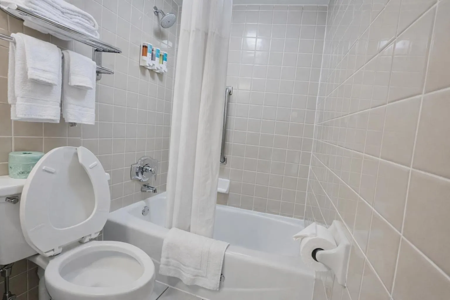 Toilet in Hotel Lotus Kansas City Stadium