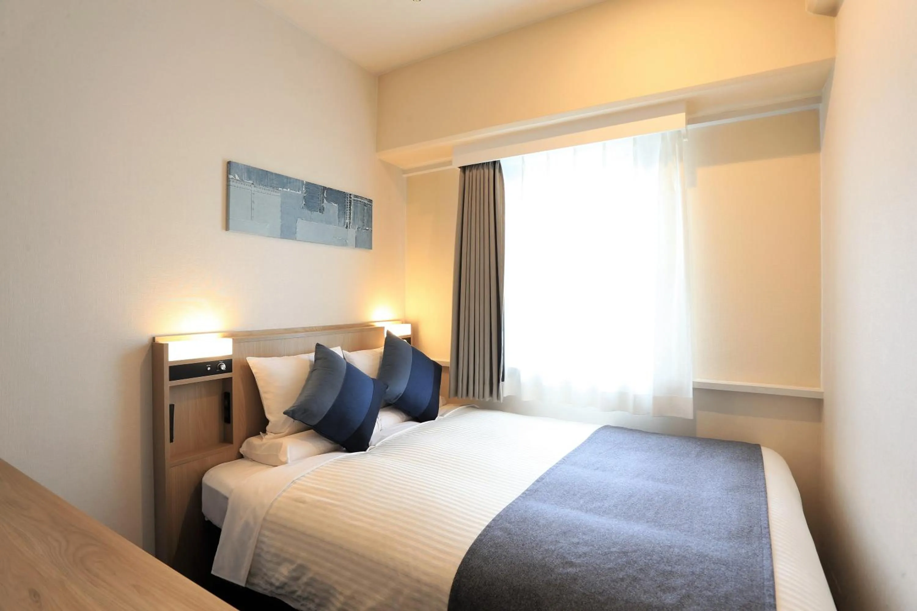 Photo of the whole room, Bed in HOTEL MYSTAYS Okayama