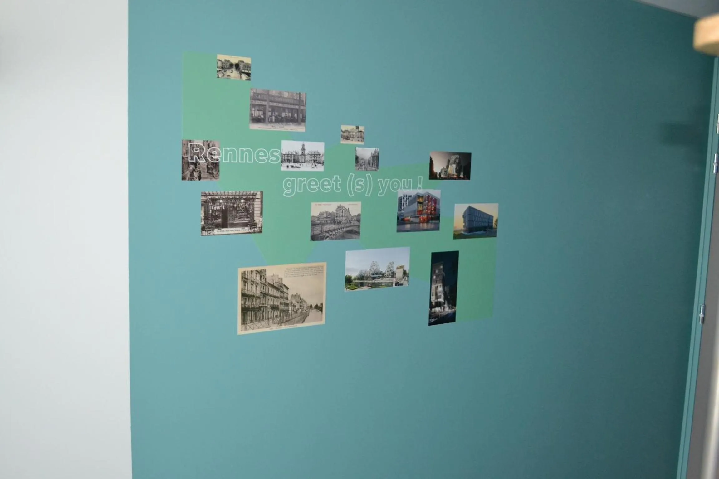 Bedroom in greet Hotel Rennes Pace