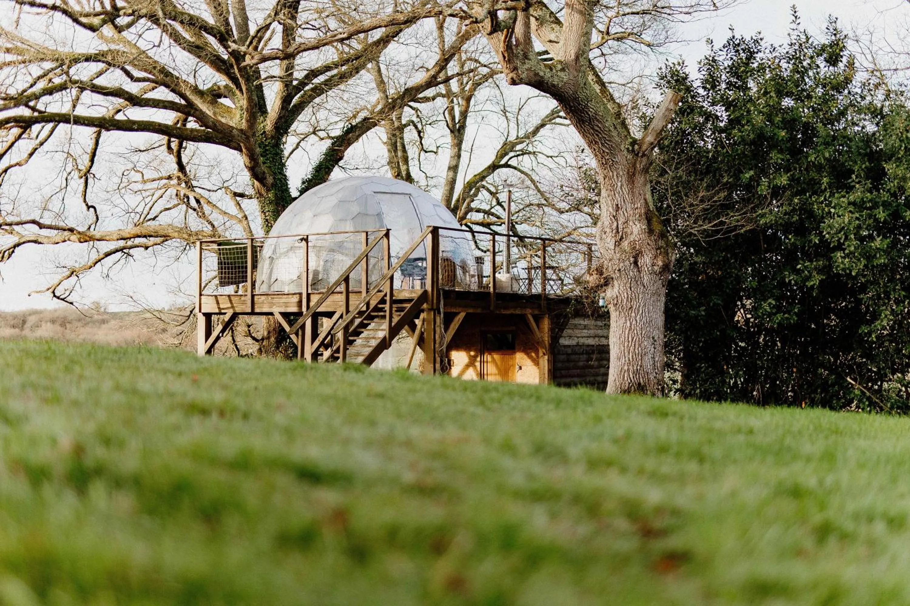 Property building in les bulles perchées de lartigue