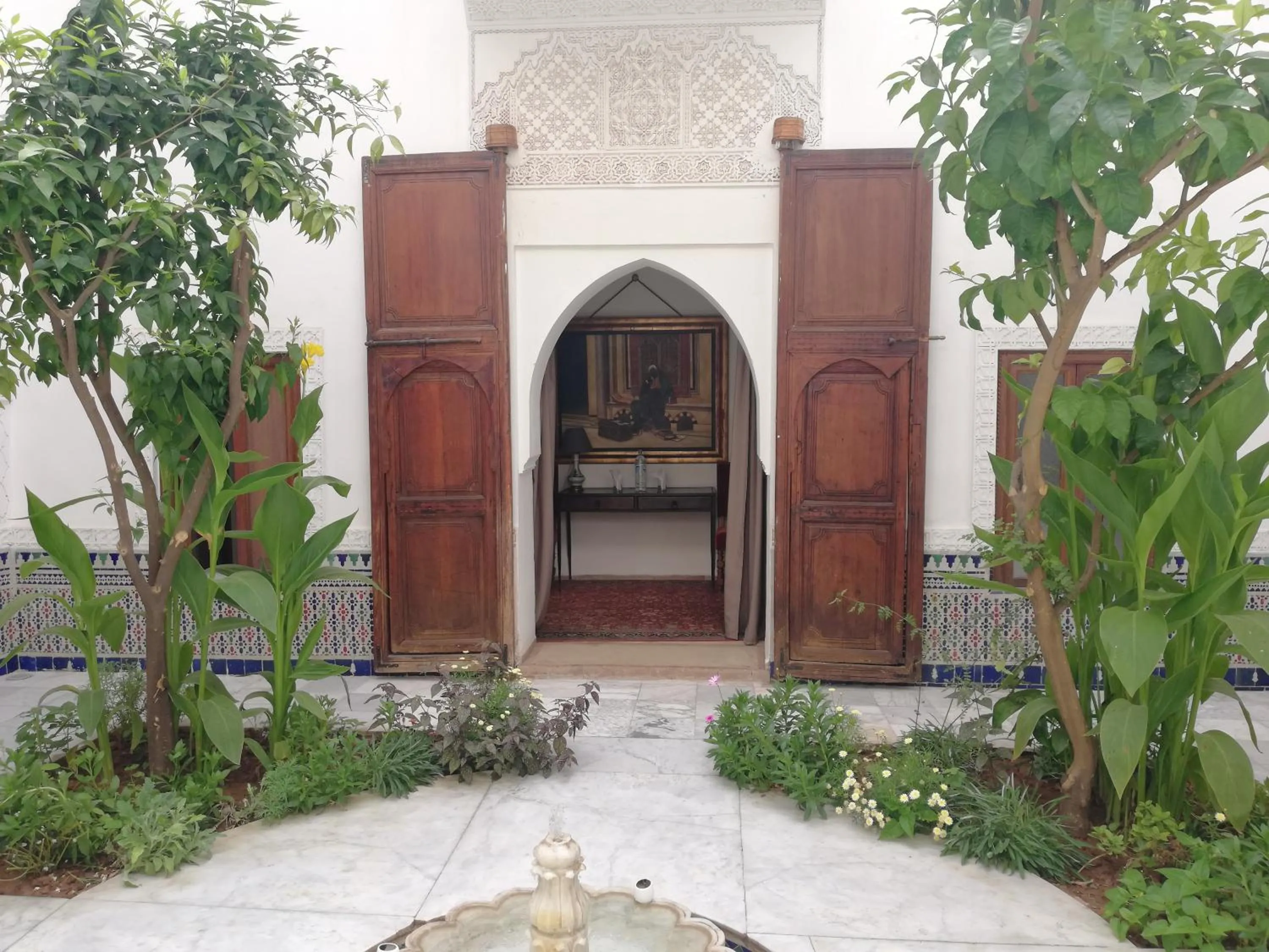Inner courtyard view in Riad Ben Youssef