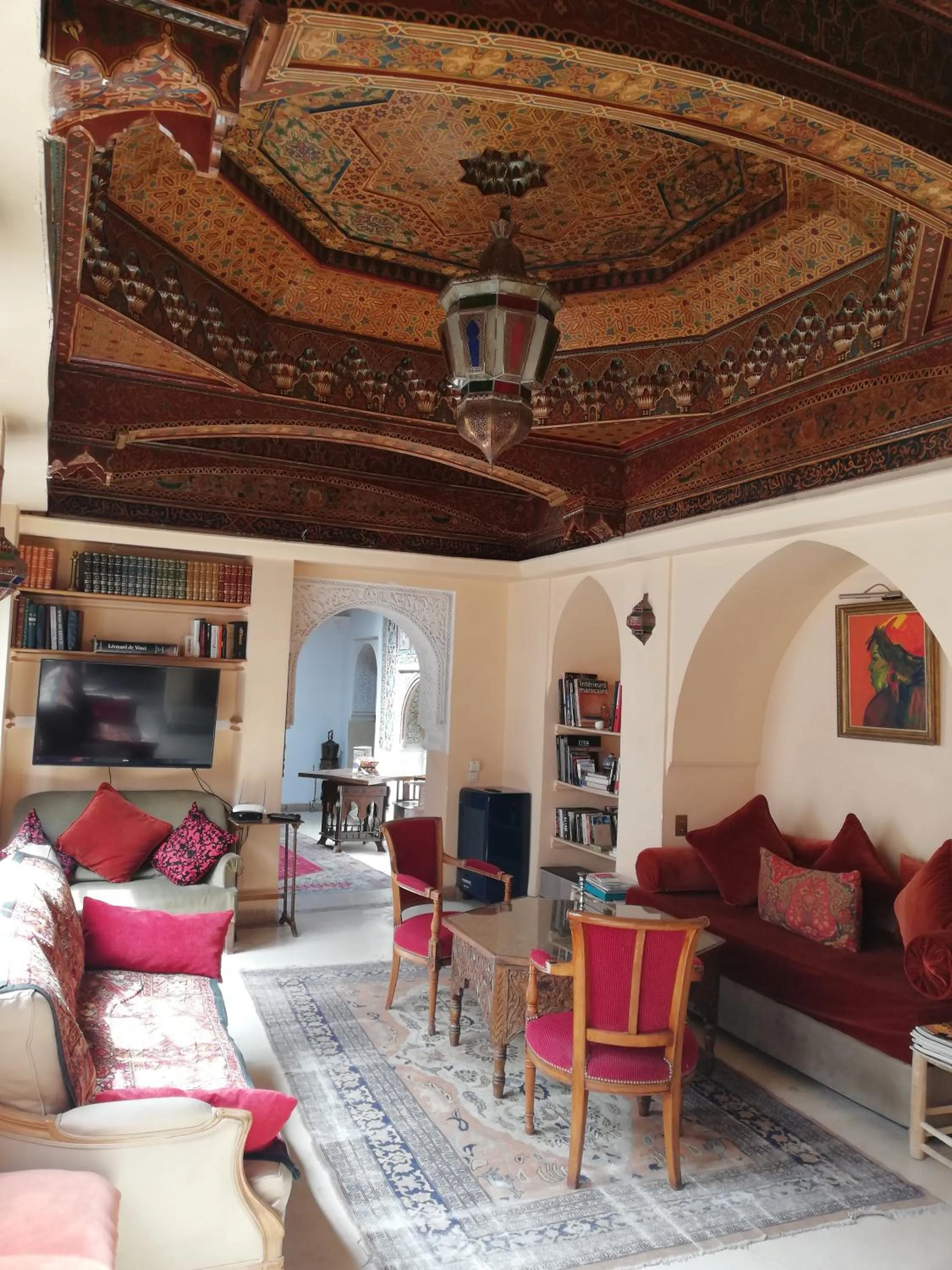 Communal lounge/ TV room in Riad Ben Youssef