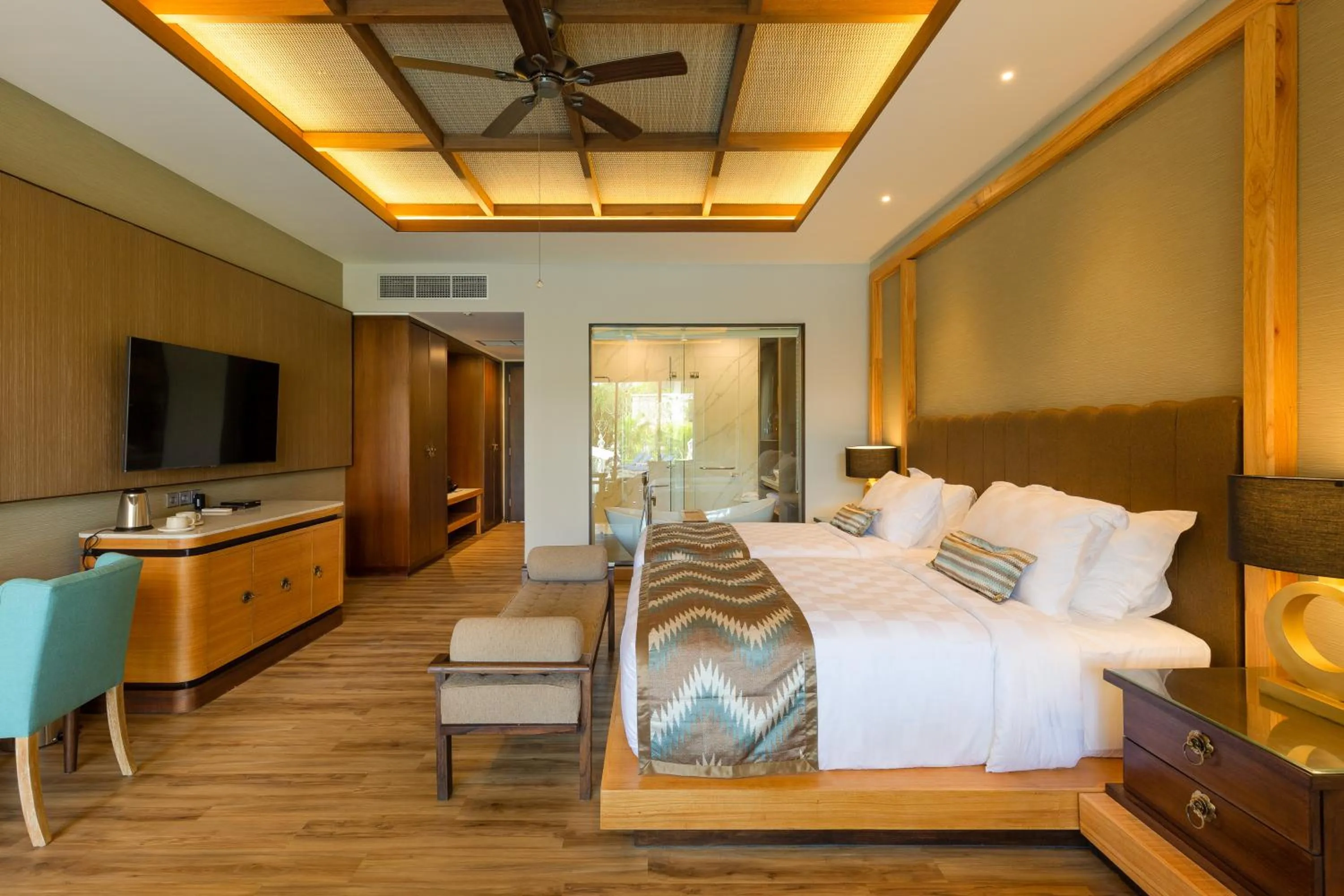 Bed in The Gantari Ubud Hotel & Villa