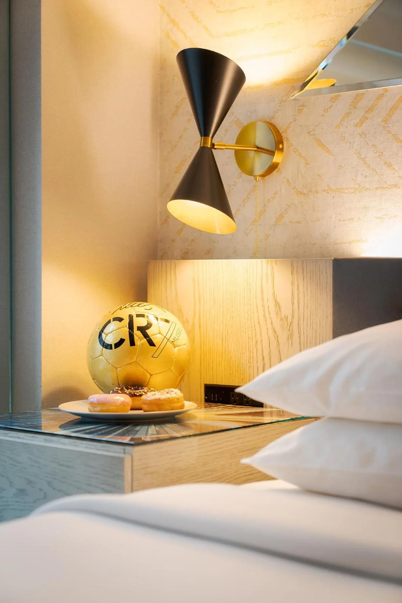 Decorative detail, Bed in Pestana CR7 Times Square