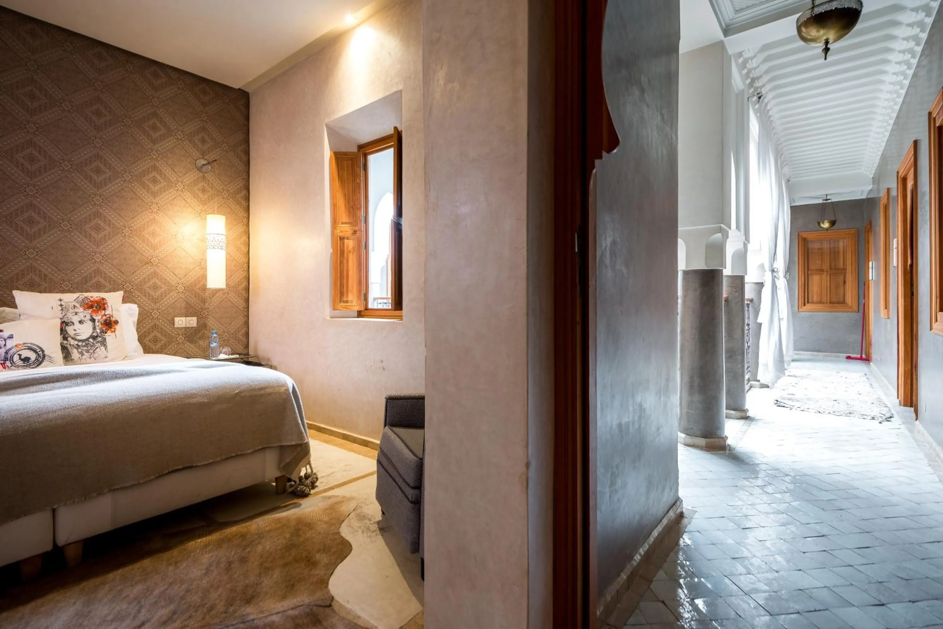 View (from property/room), Bed in Riad Houma