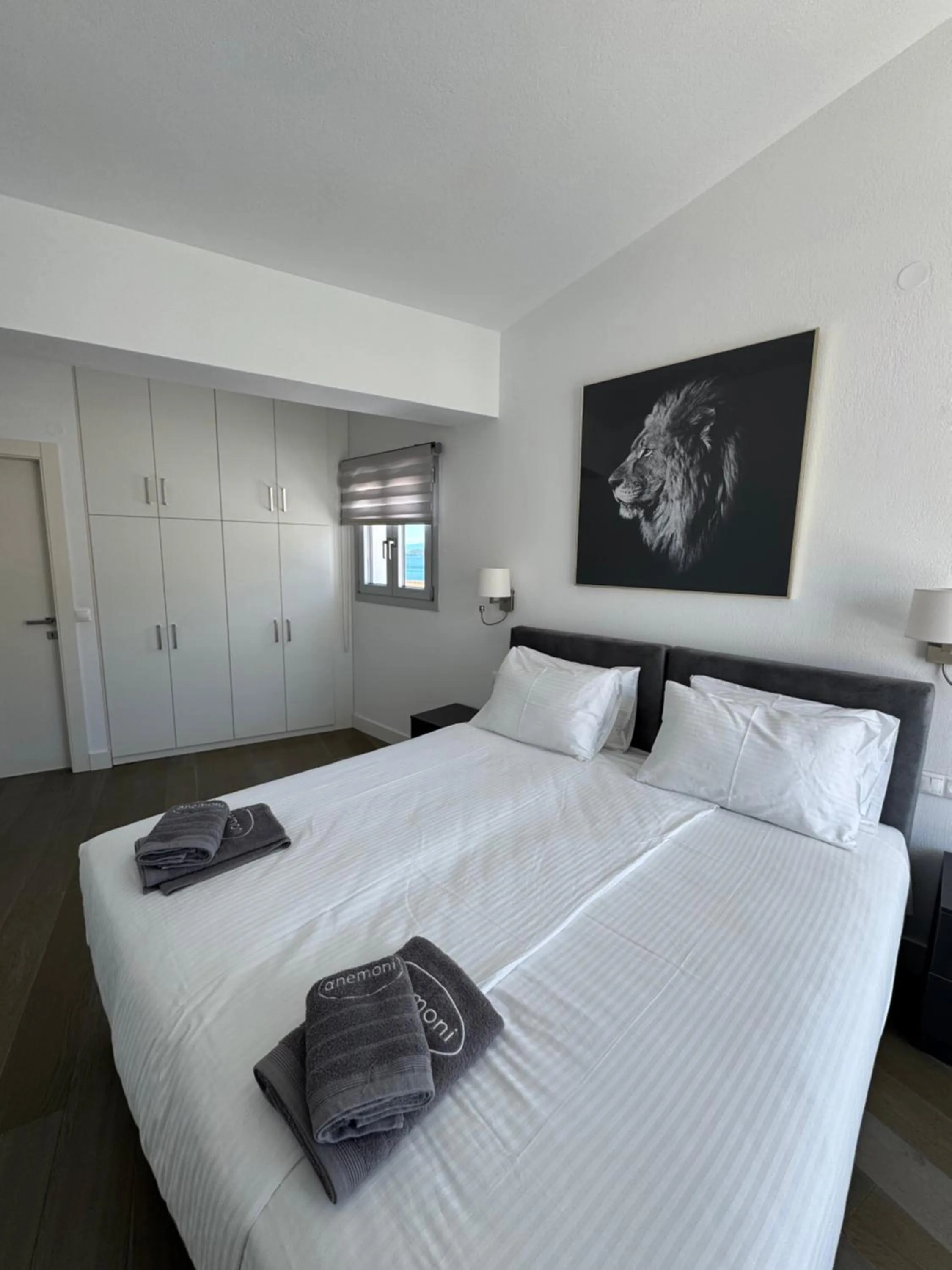 Living room, Bed in Anemoni Beach Hotel