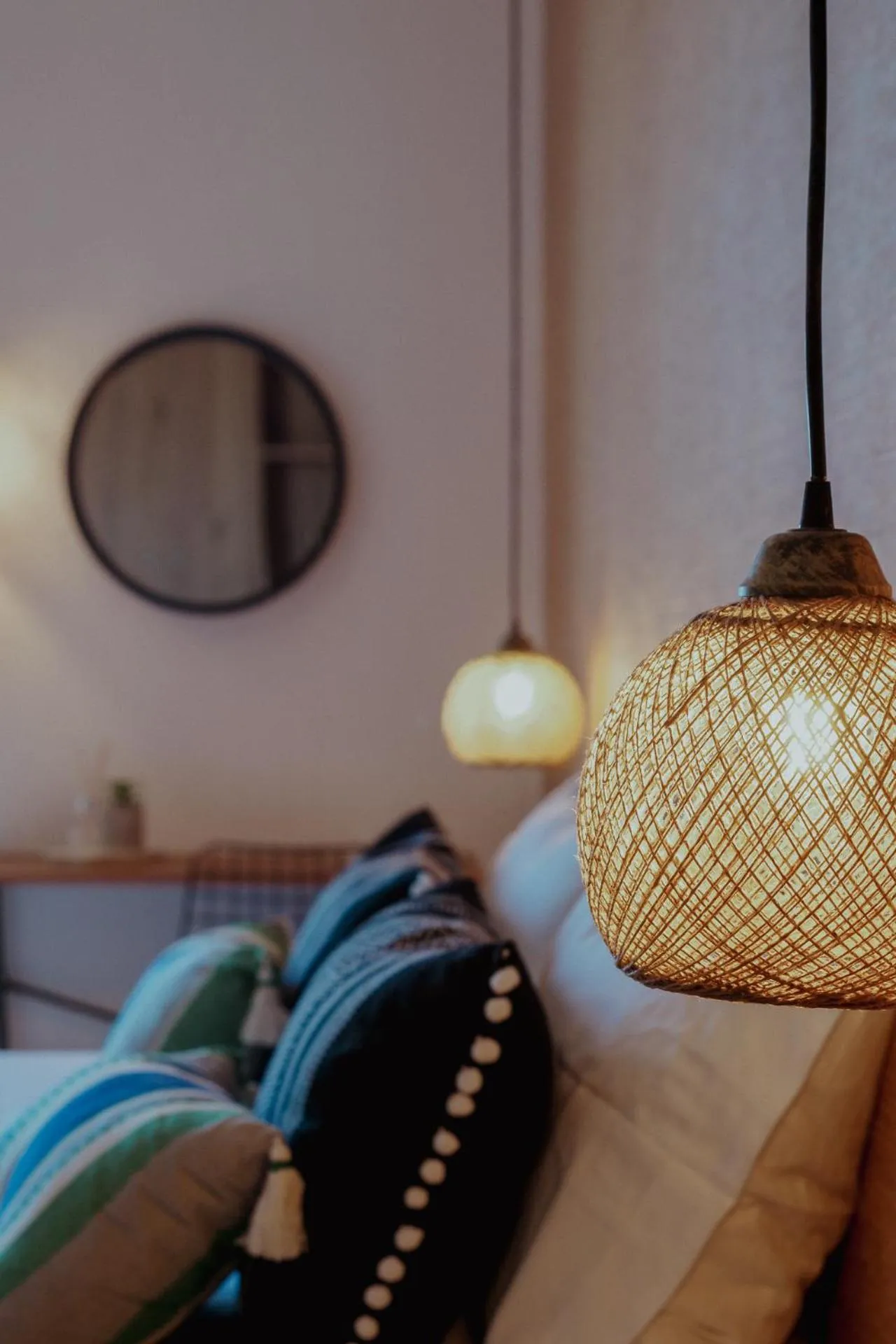 Decorative detail, Bed in Anemos Inn by Estia