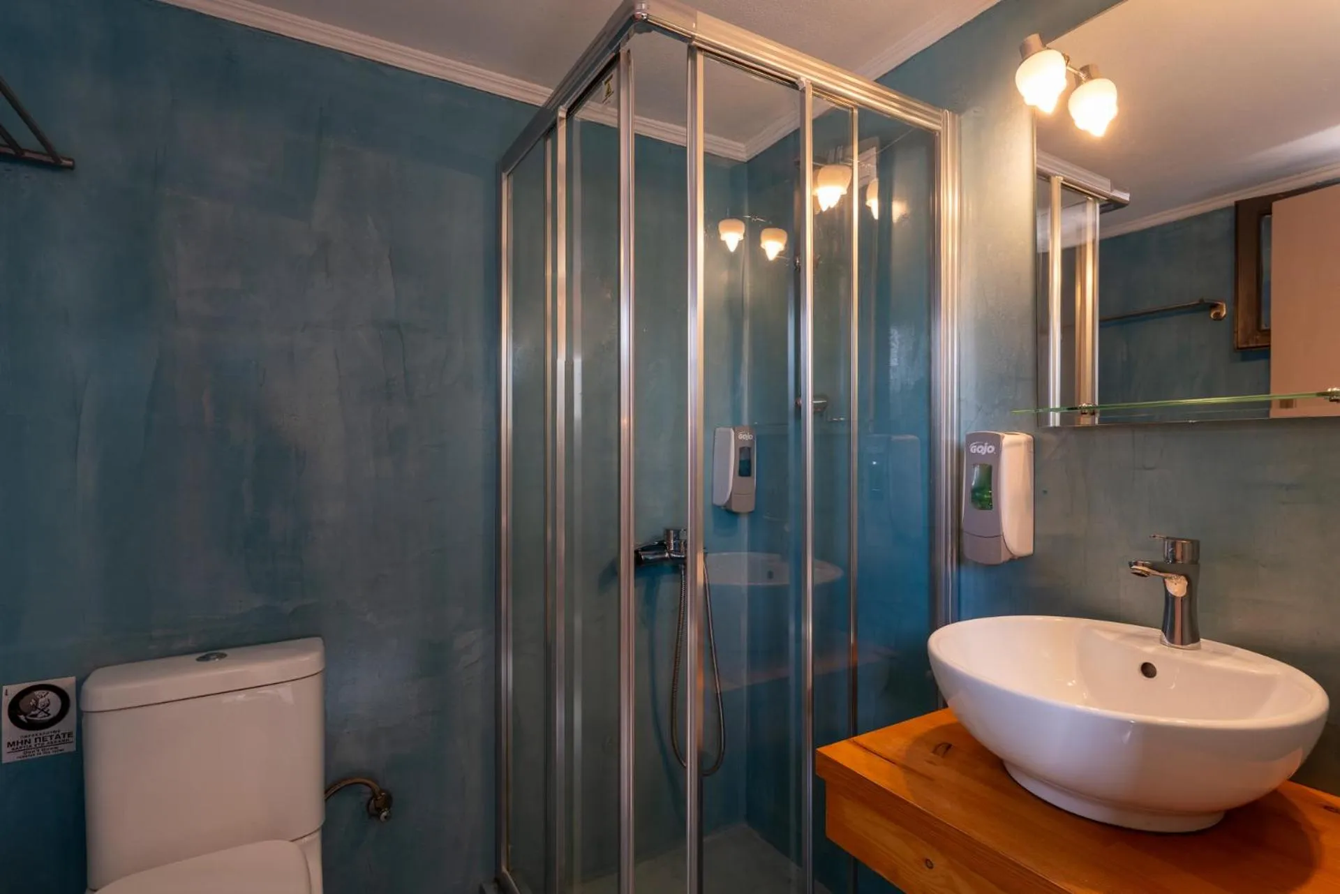 Shower in Anemos Inn by Estia