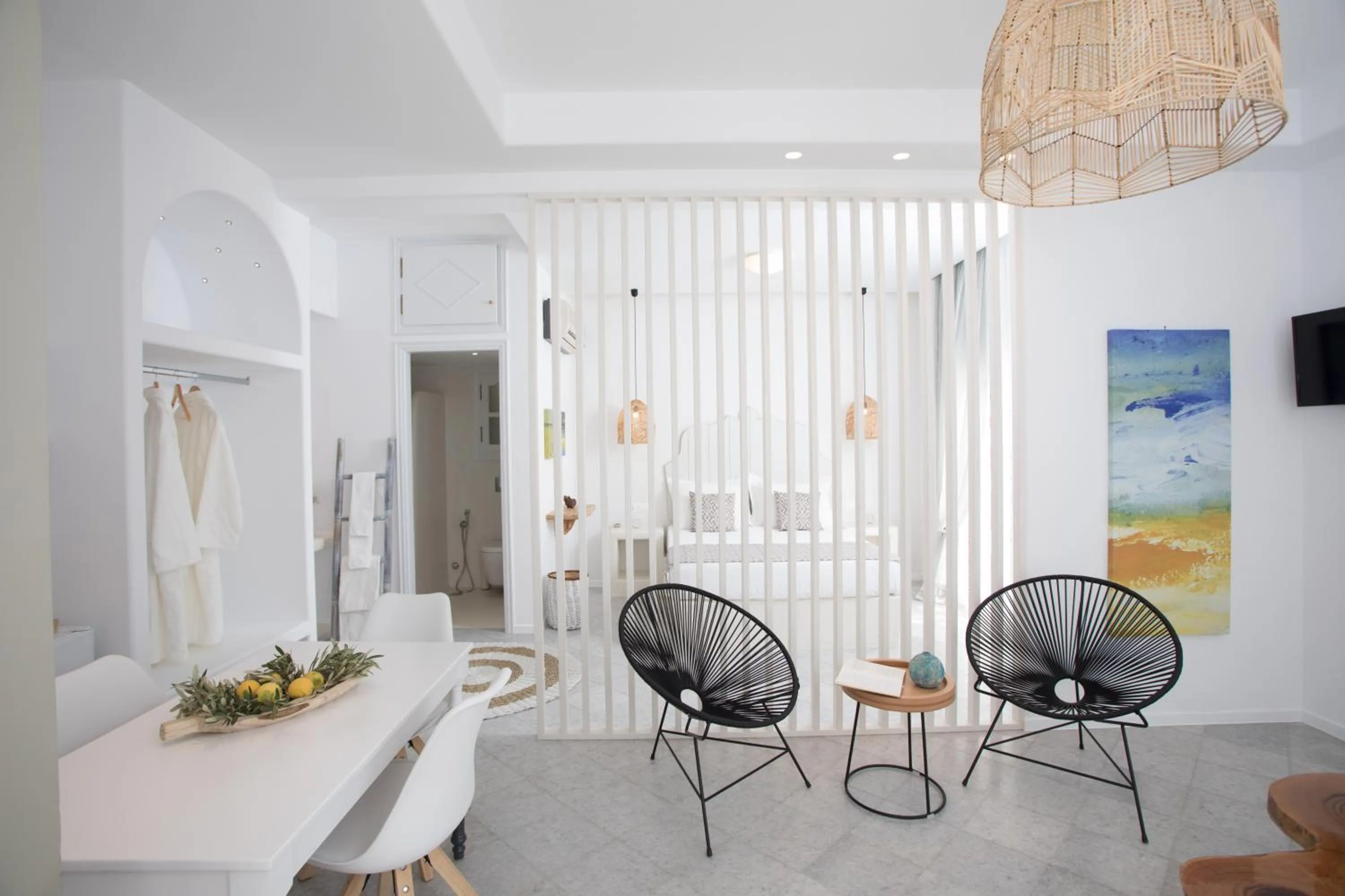 Bed in Aeolos Villas Sustainable Living