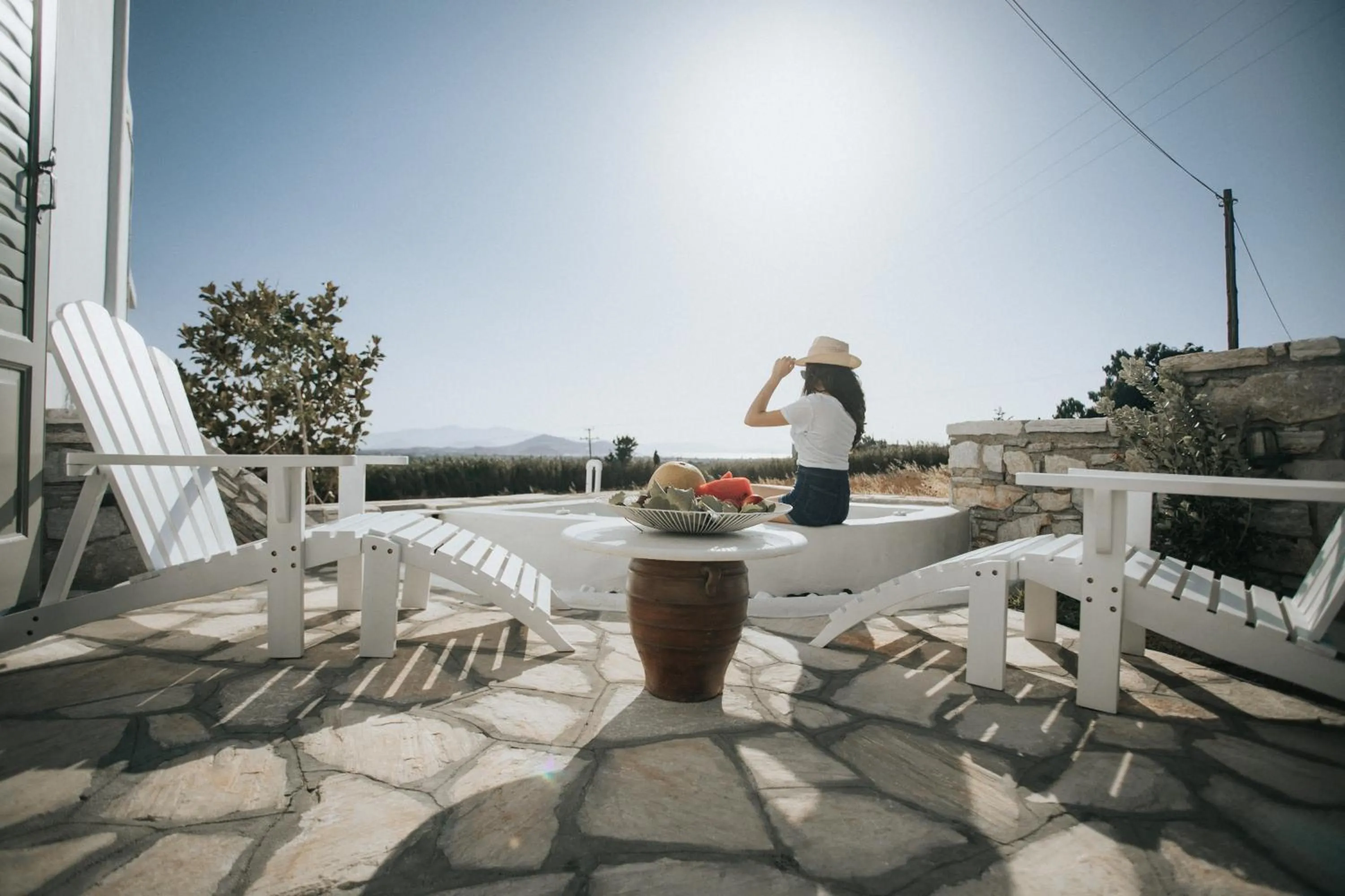 Hot Tub in Aeolos Villas Sustainable Living