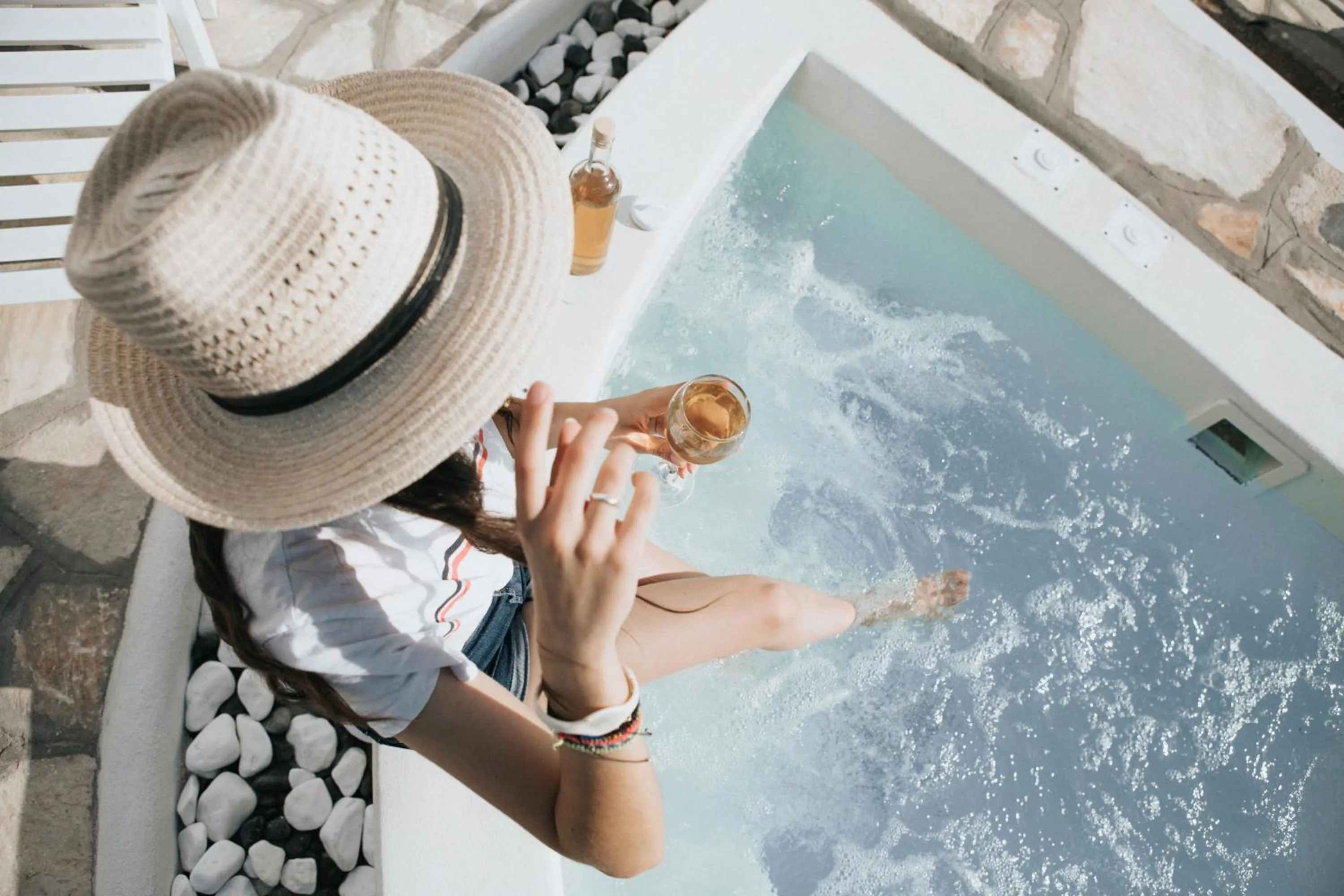 Hot Tub in Aeolos Villas Sustainable Living