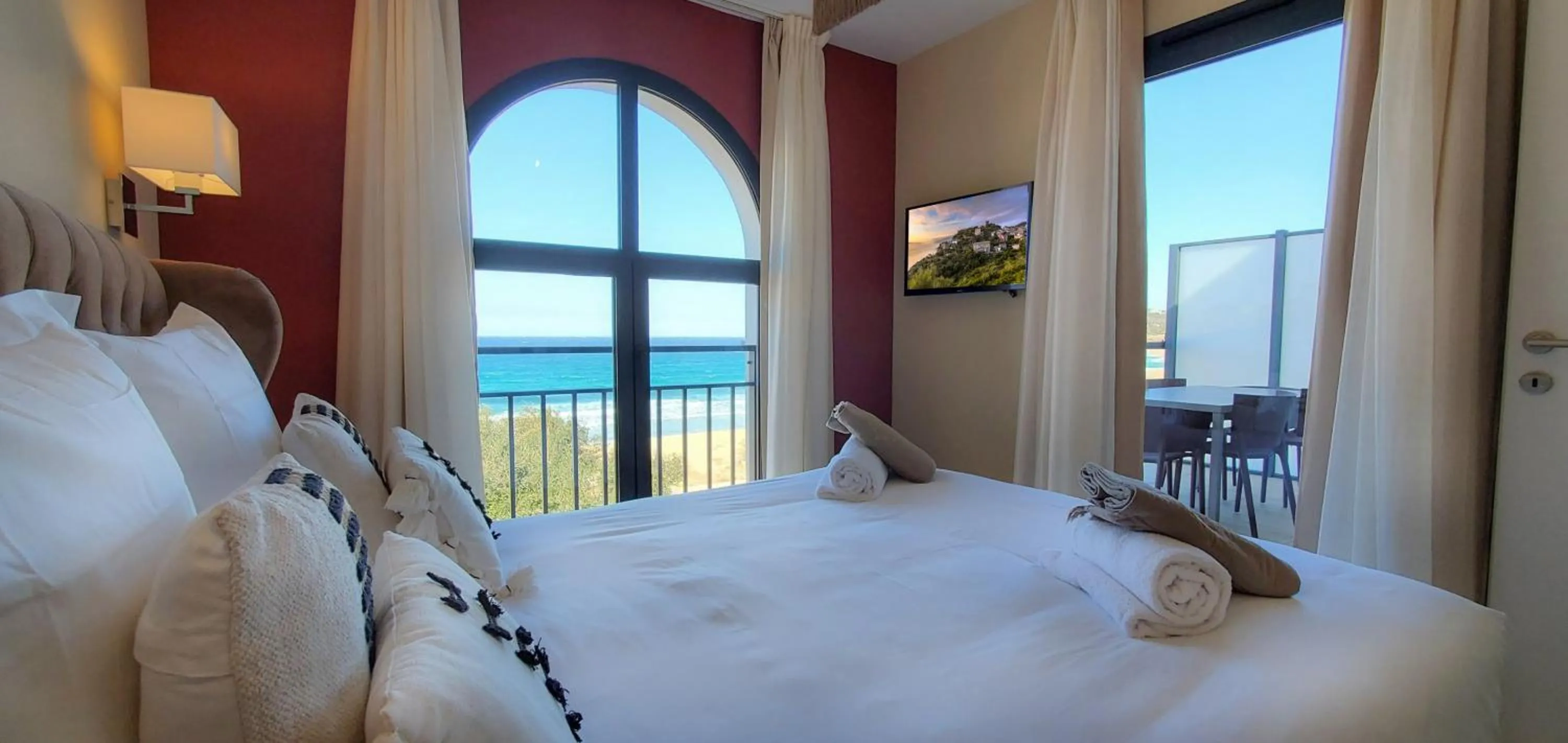 Bed in Eco-Résidence Dolce Paese & Spa