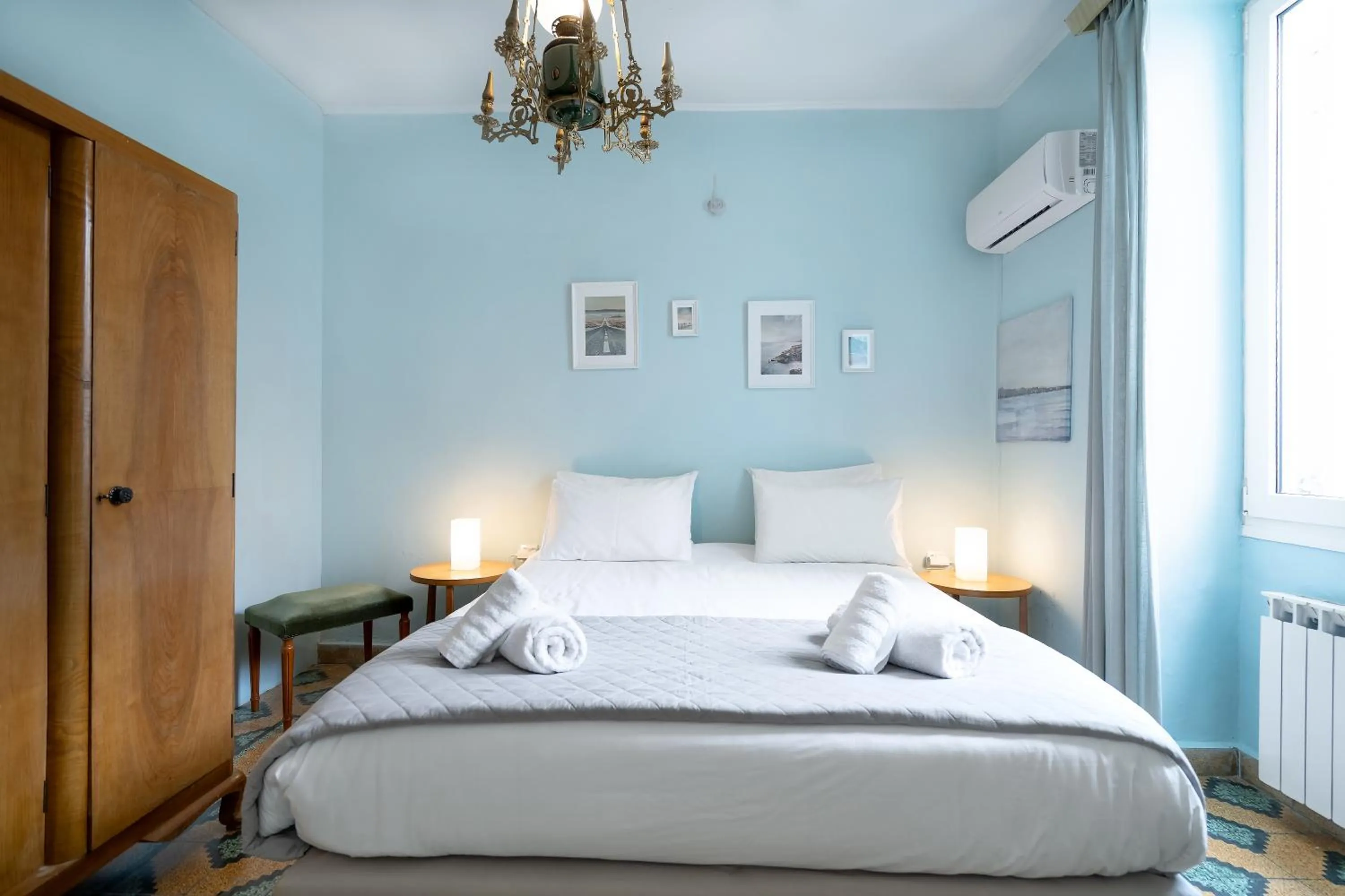 Bed in Neoclassical Mansion in Andros Town by Explore Andros