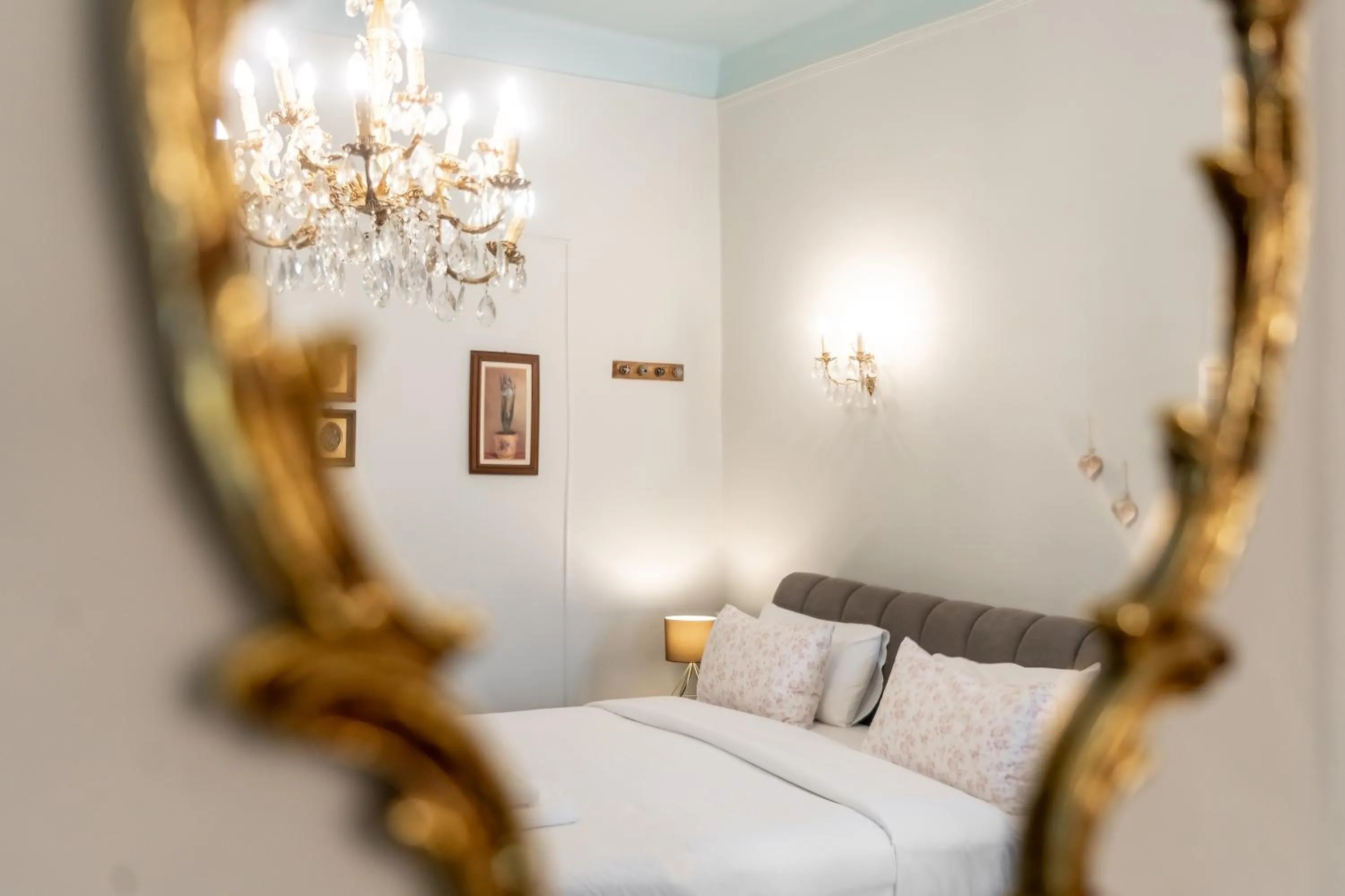 Bed in Neoclassical Mansion in Andros Town by Explore Andros