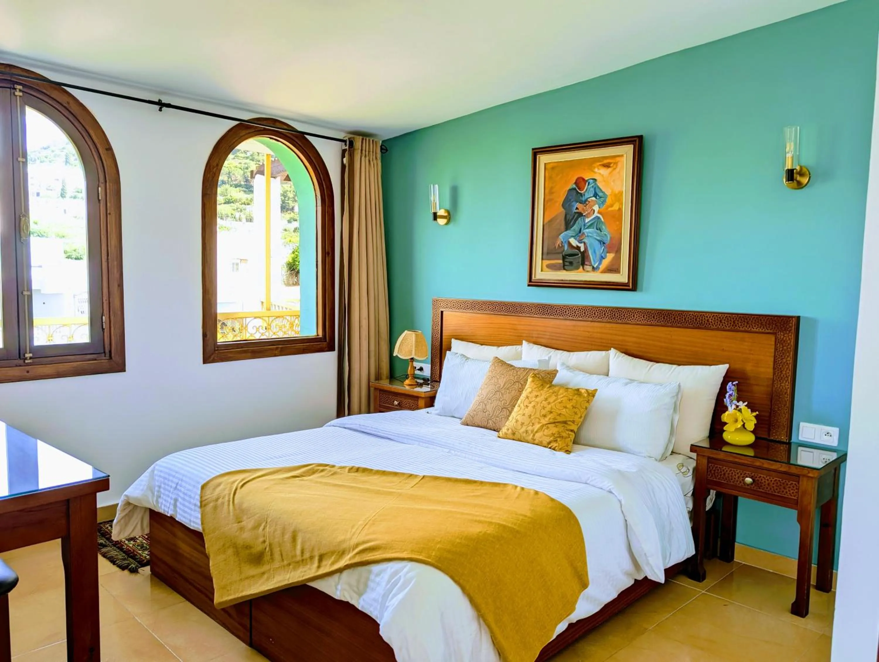 Bed in Riad Dar Achaach