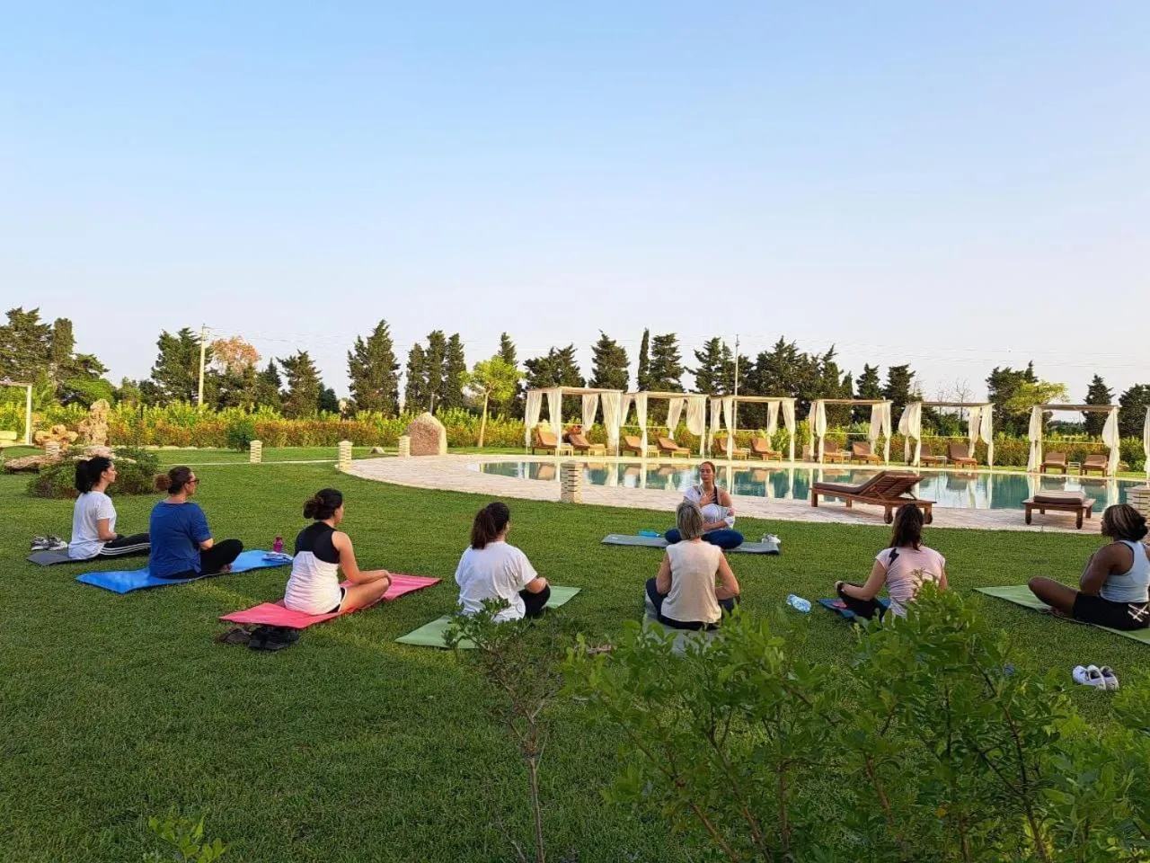 group of guests in Masseria Longa Boutique Hotel