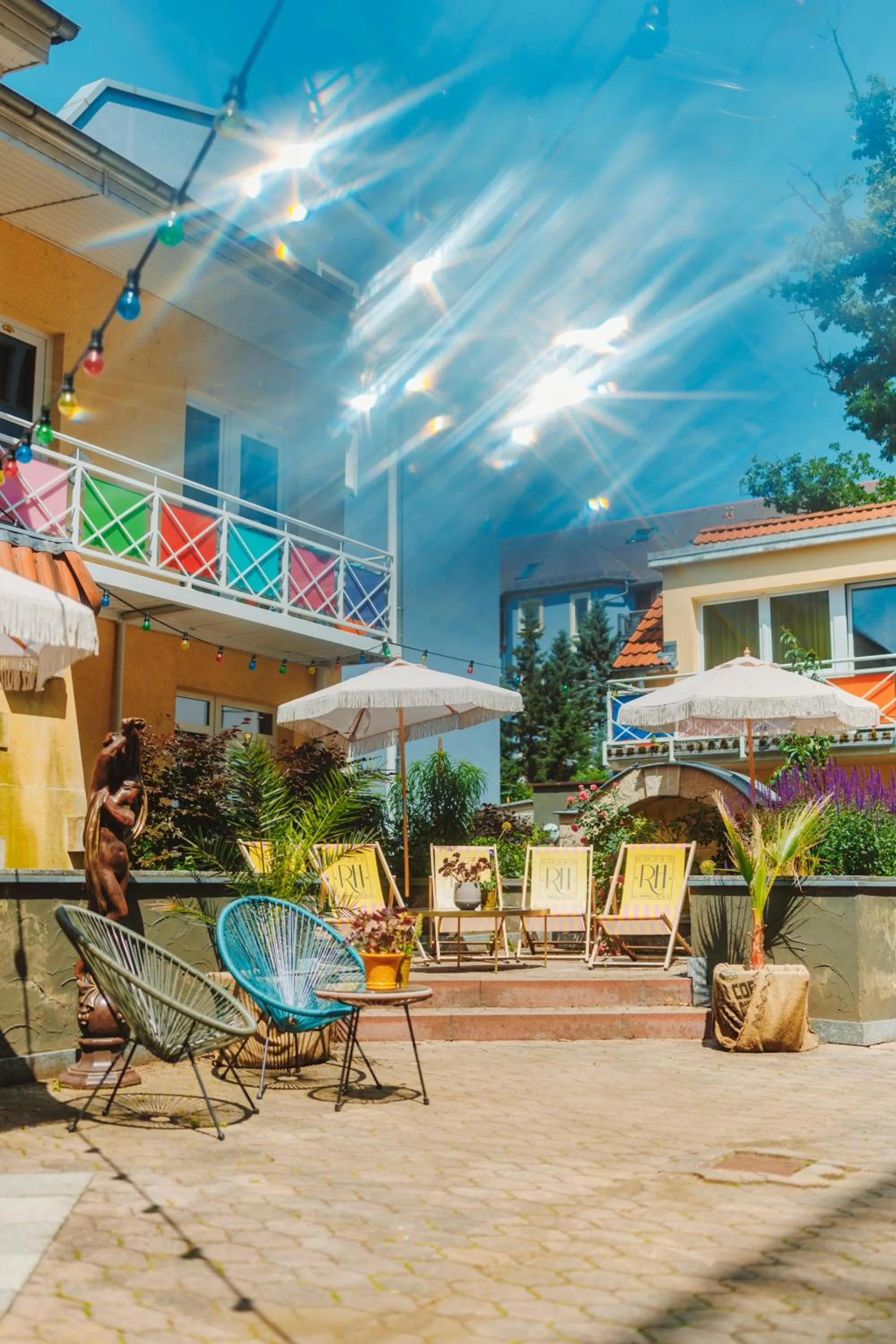 Patio in Boutique Hotel Rothenburger Hof