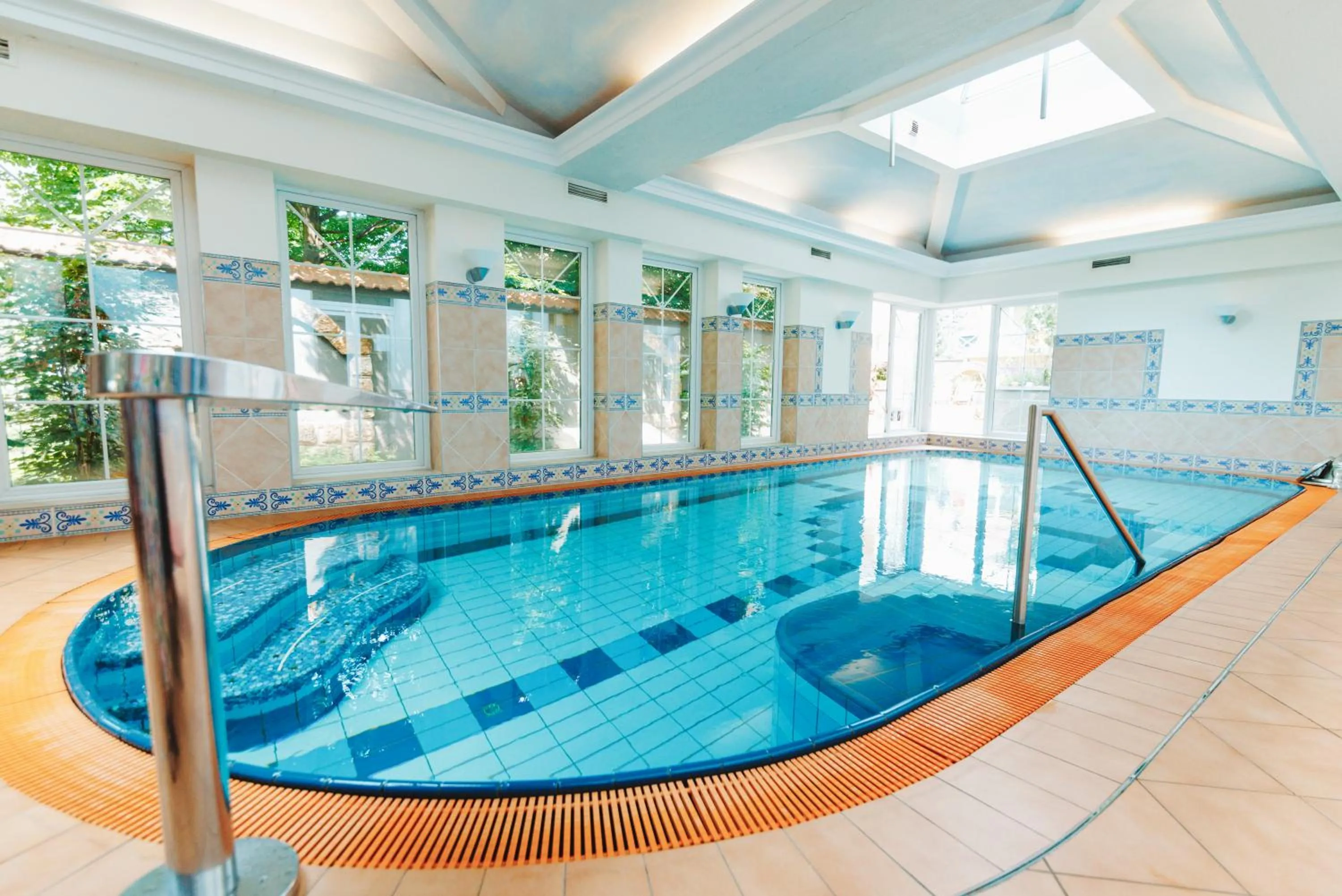 Pool view in Boutique Hotel Rothenburger Hof