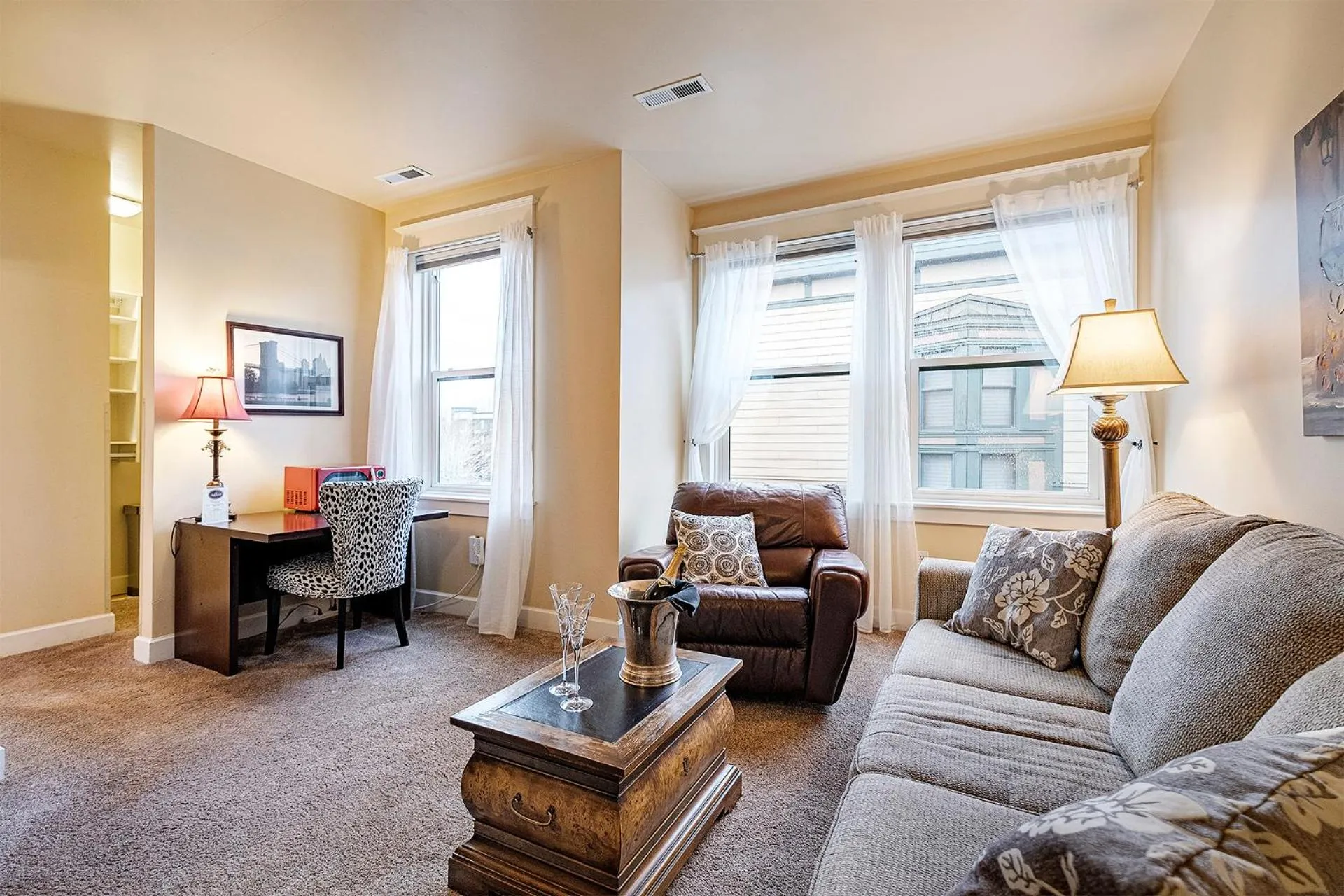 Living room in The Orenco Station Hotel