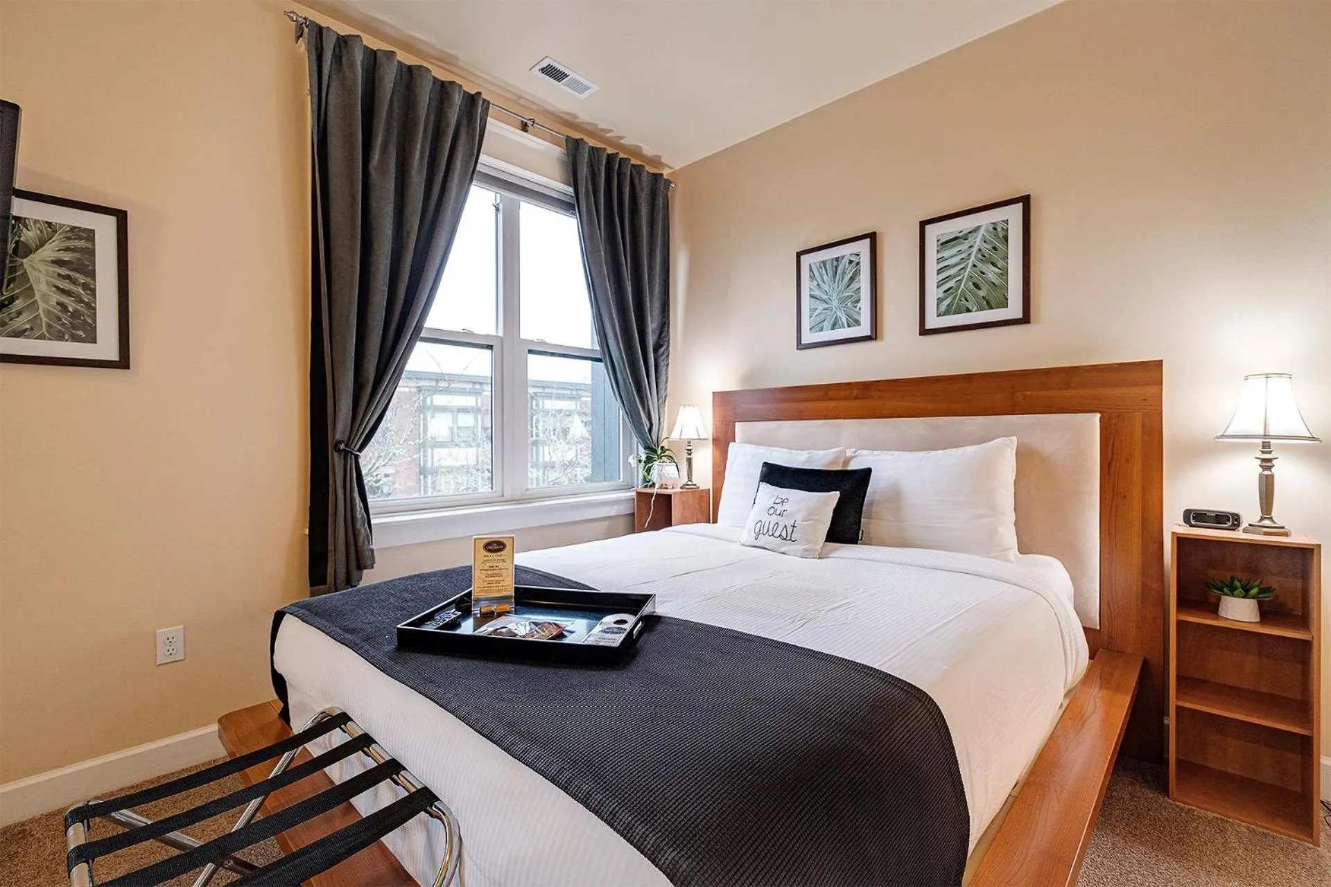 Bed in The Orenco Station Hotel